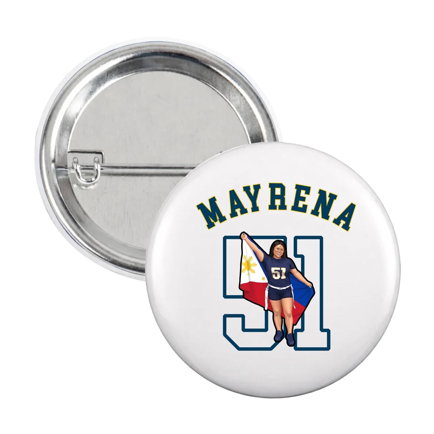 Game Day Button — Shirsey Arch in White