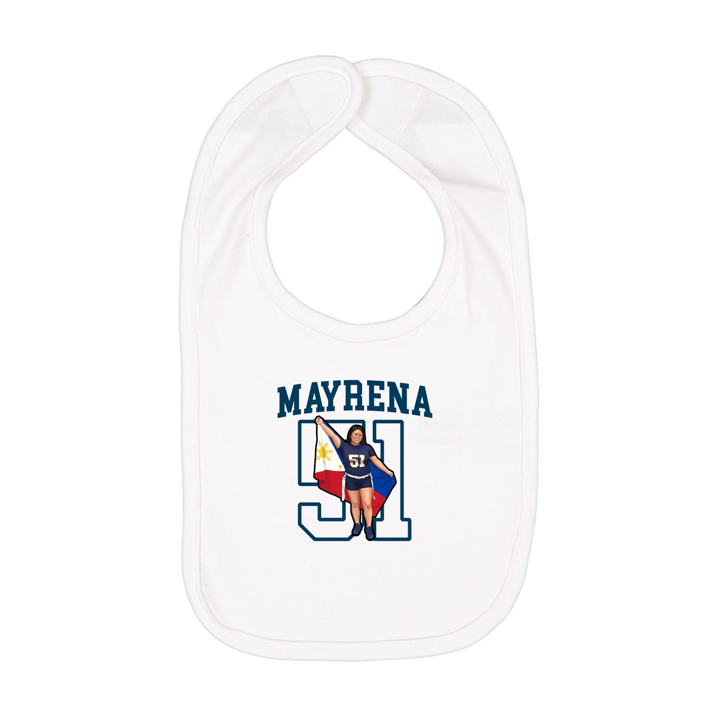 Infant Bib — Shirsey in White