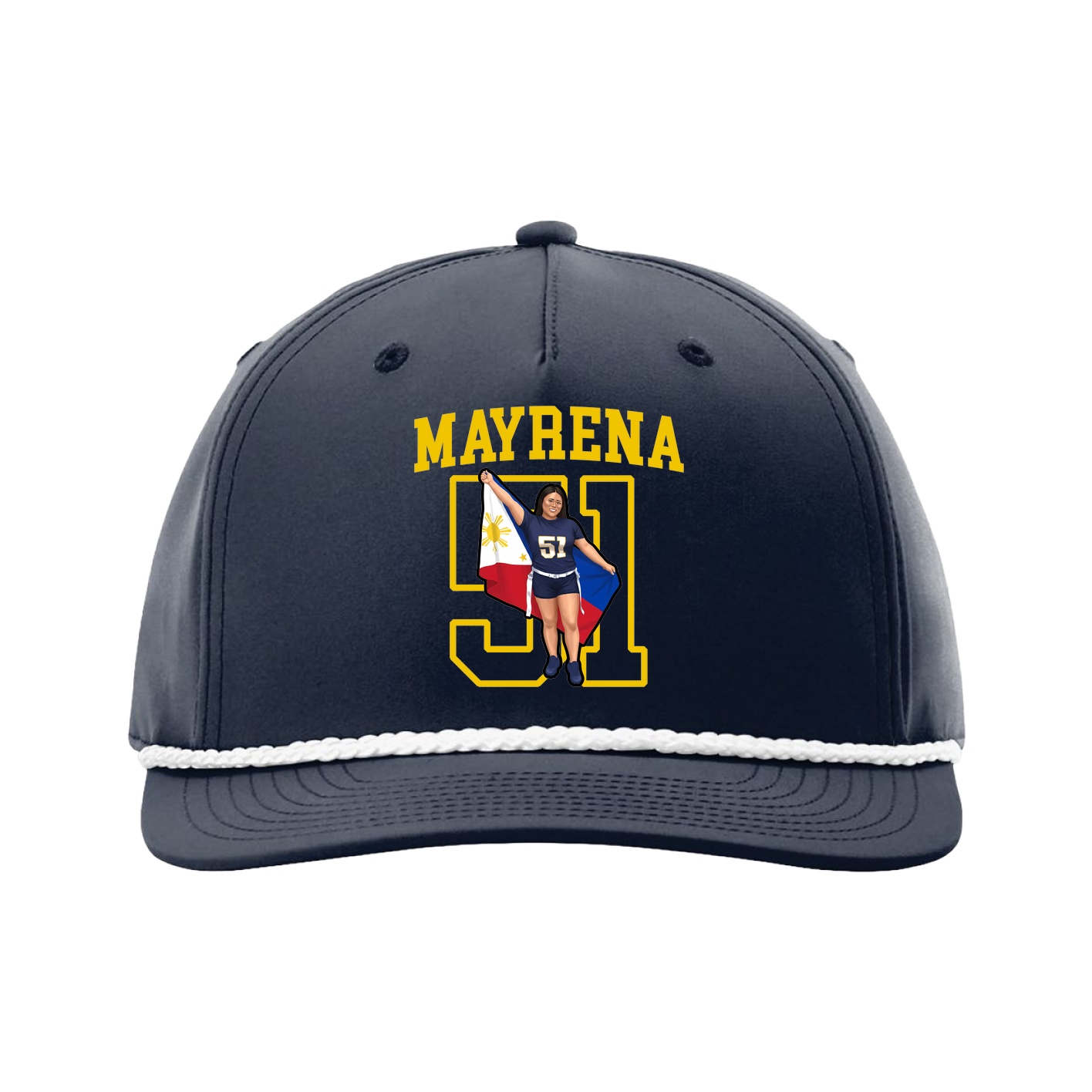 Five-Panel Classic Rope Cap — Shirsey in Navy