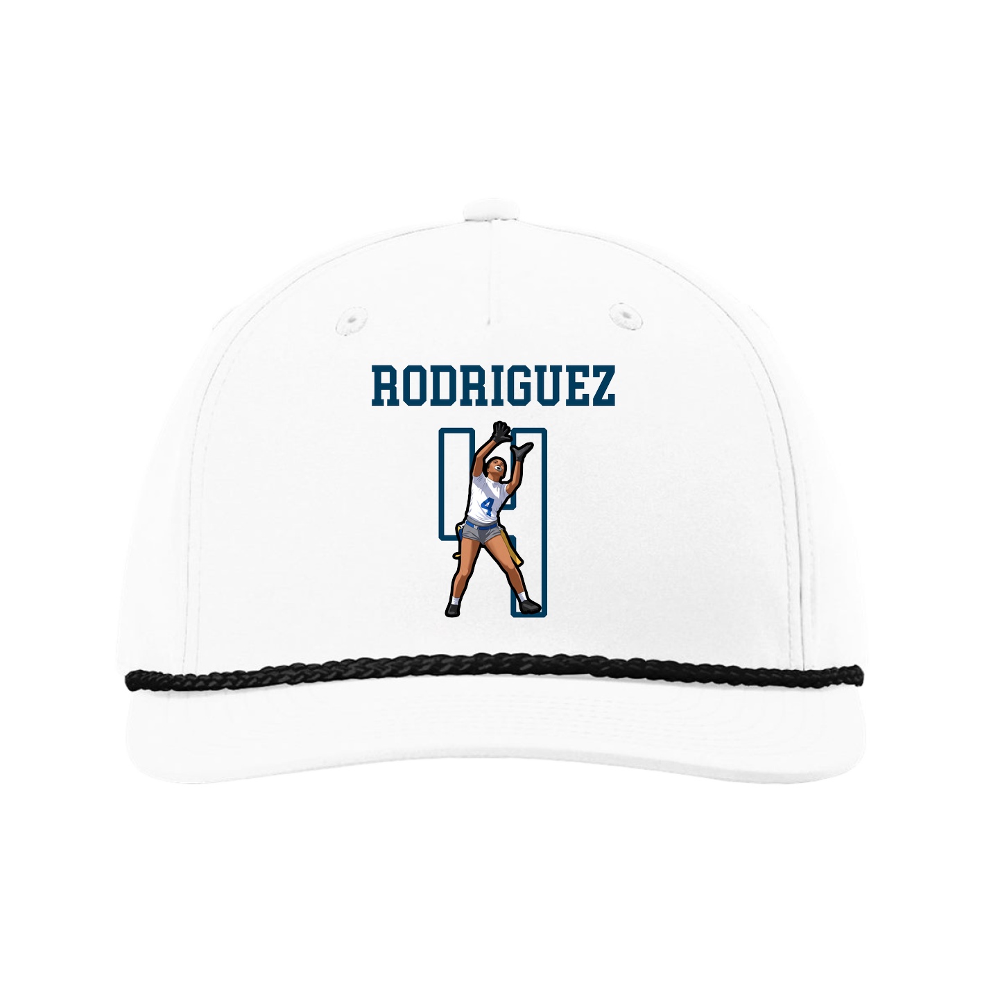Five-Panel Classic Rope Cap — Shirsey in White