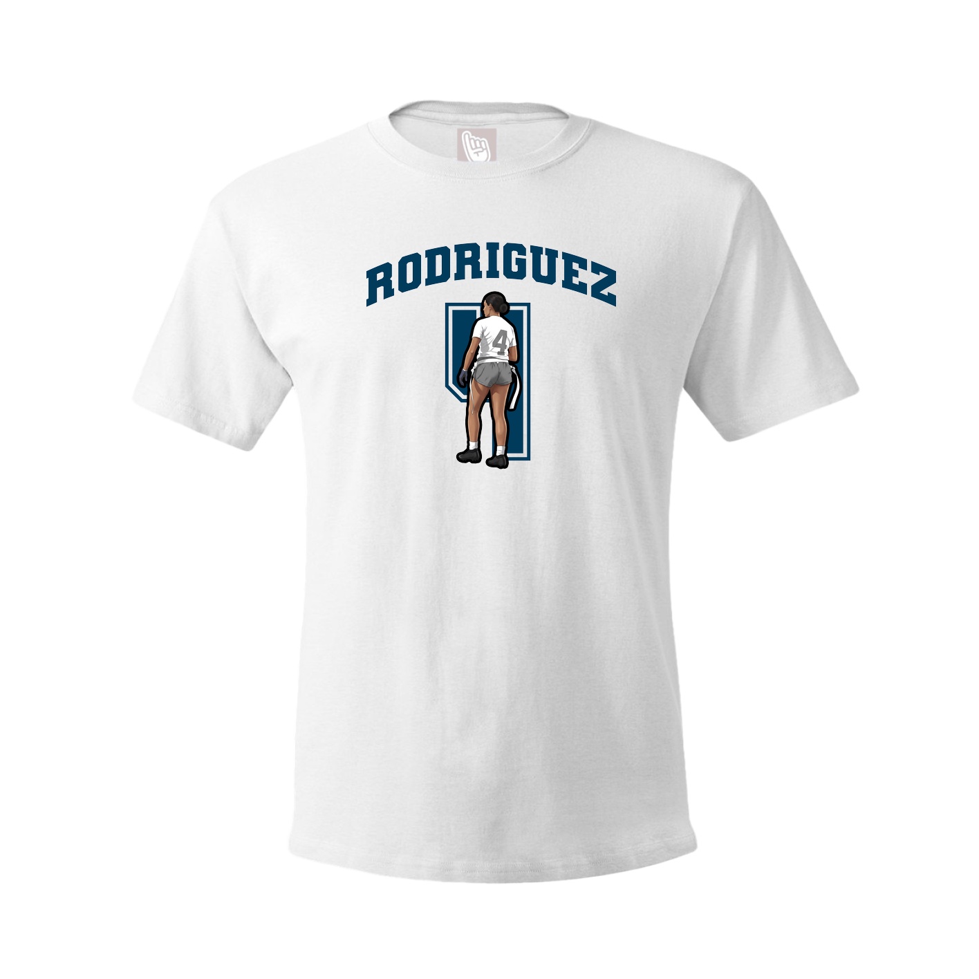 Youth Tee — Number in White