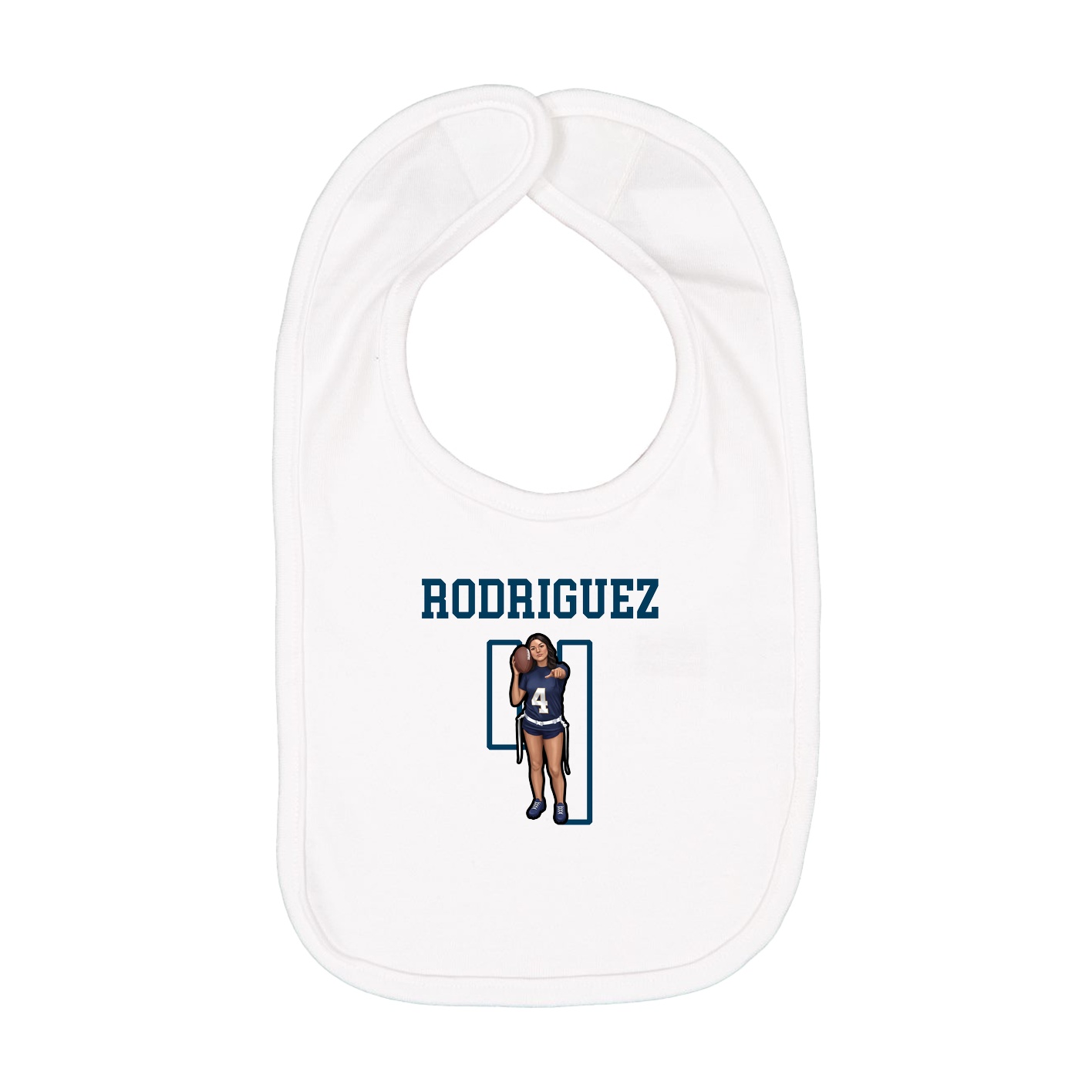 Infant Bib — Shirsey in White