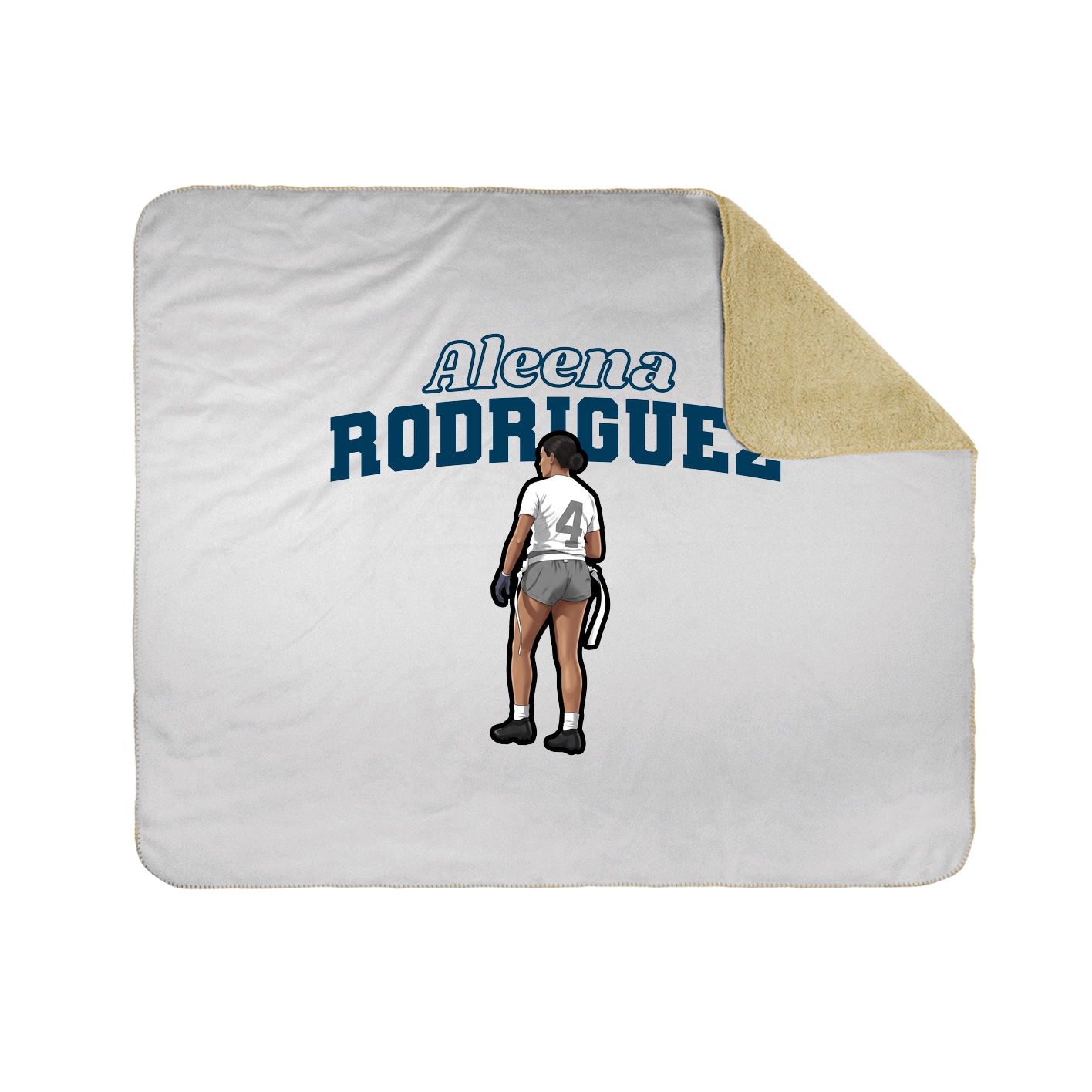 Throw Blanket — Name Arch in White