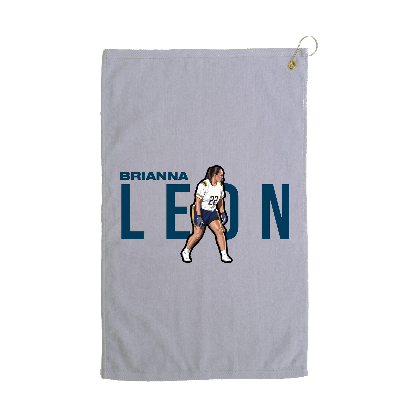 Golf Towel — Player Name in Grey