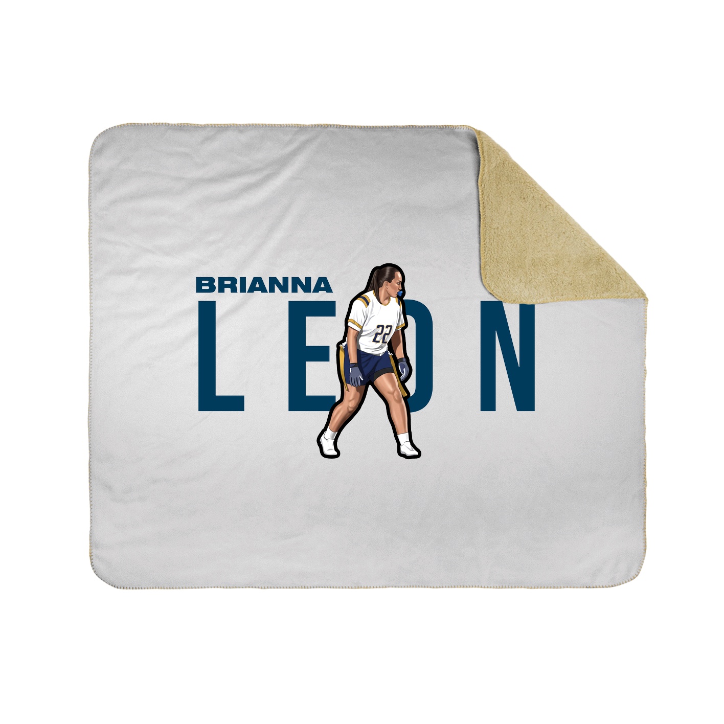 Throw Blanket — Player Name in White