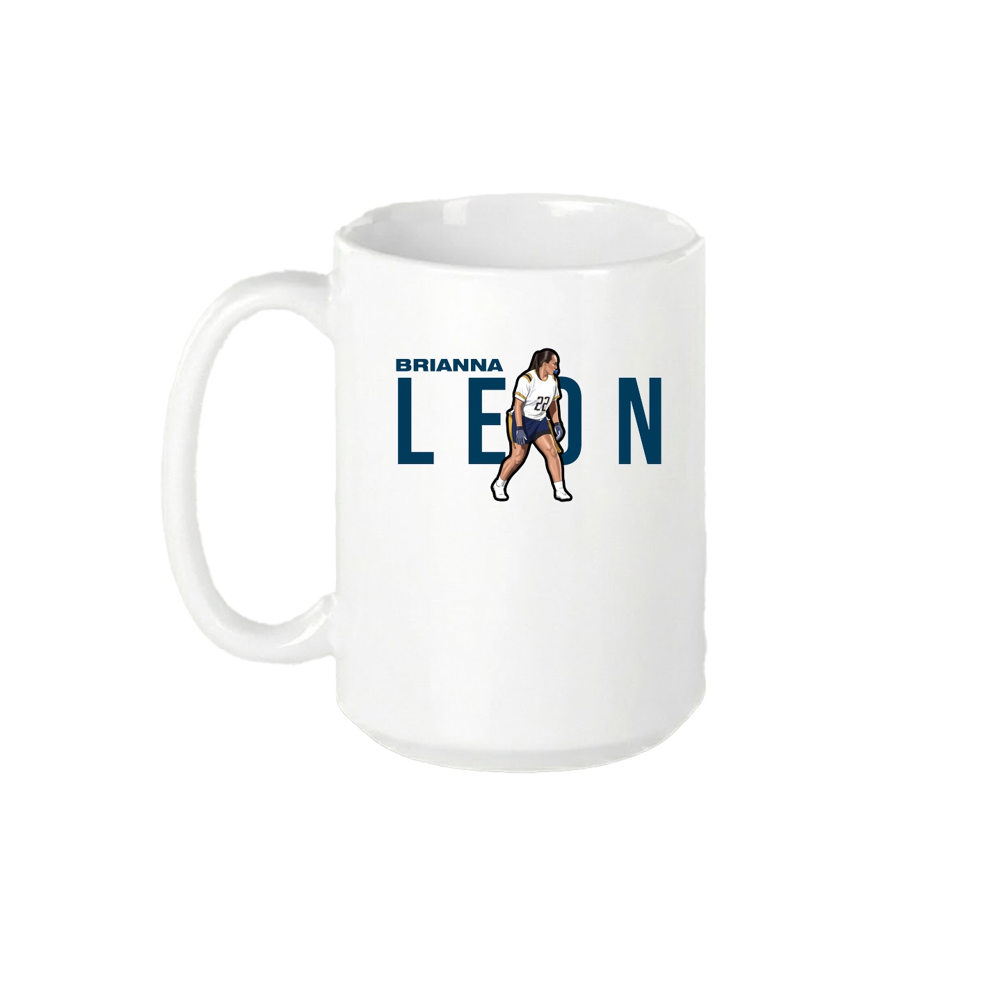 15oz Coffee Mug — Player Name in White