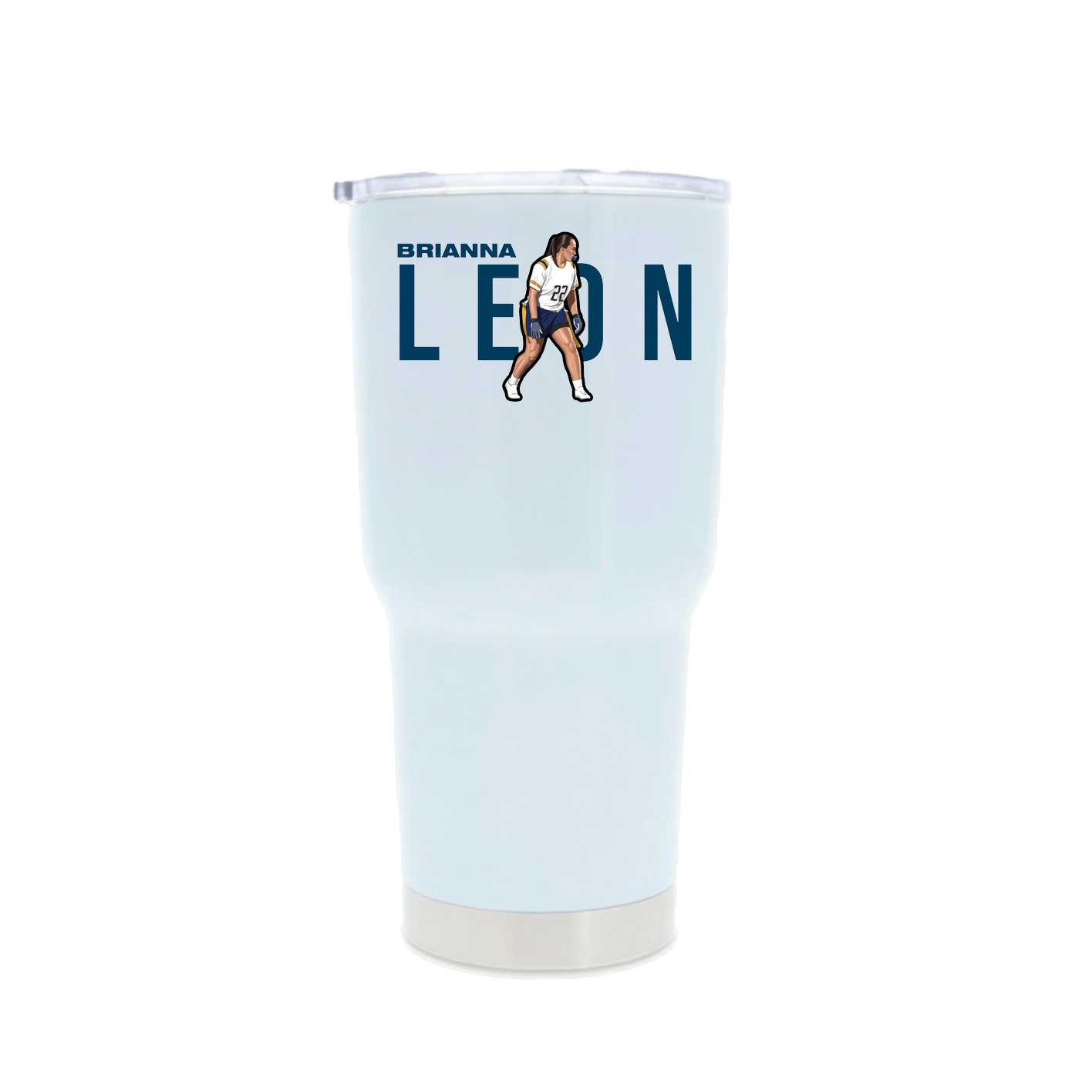 30oz Stainless Steel Tumbler — Player Name in White