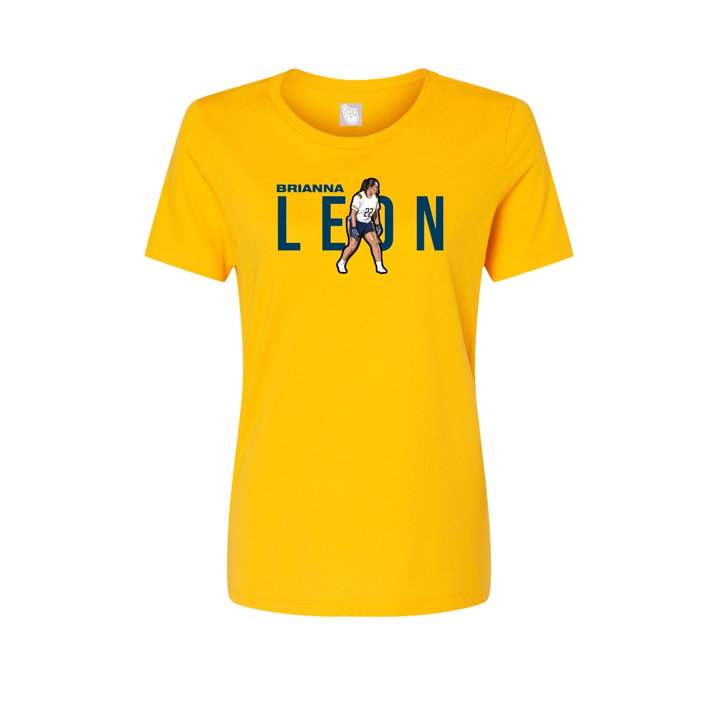 Fitted Women's Tee — Player Name in Gold