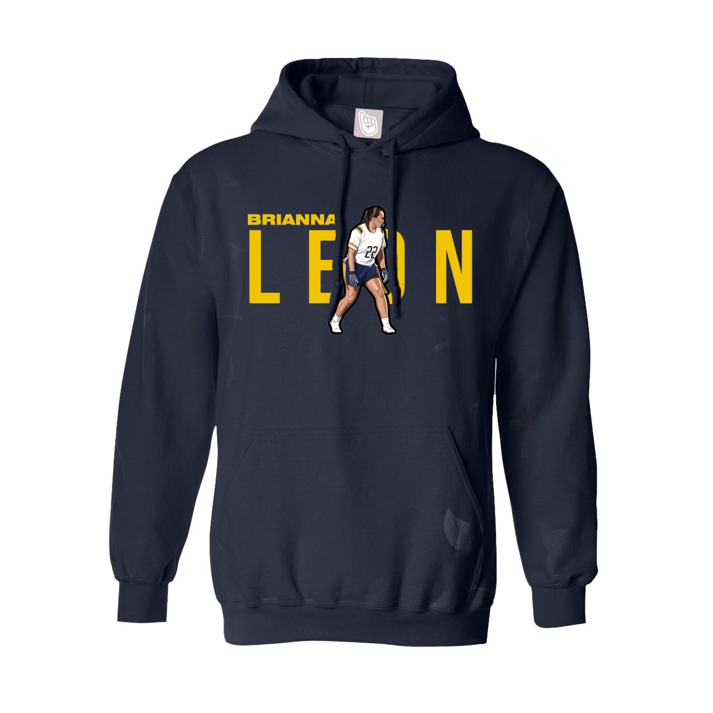 Hoodie — Player Name in Navy