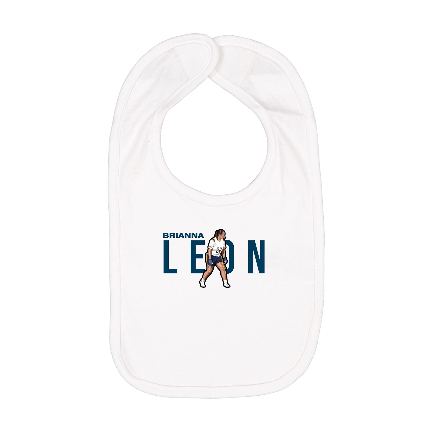 Infant Bib — Player Name in White