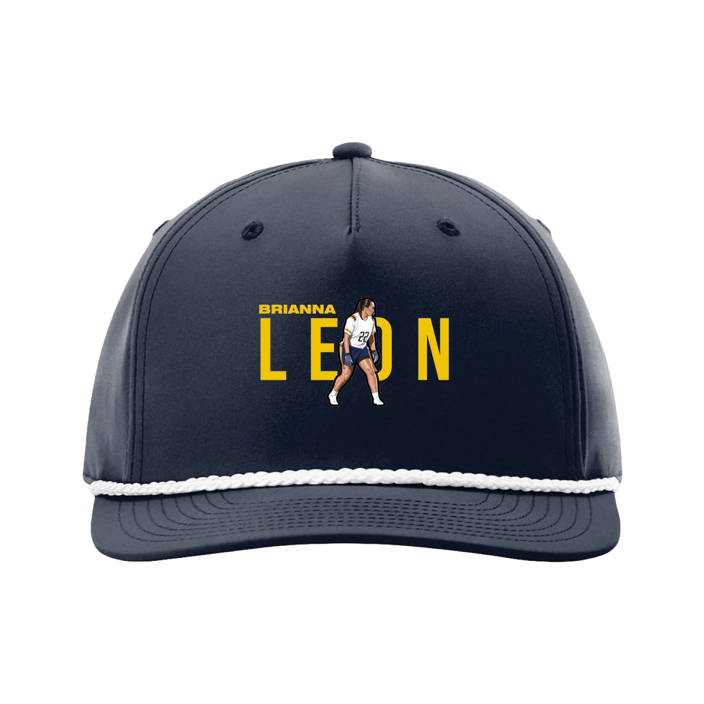 Five-Panel Classic Rope Cap — Player Name in Navy