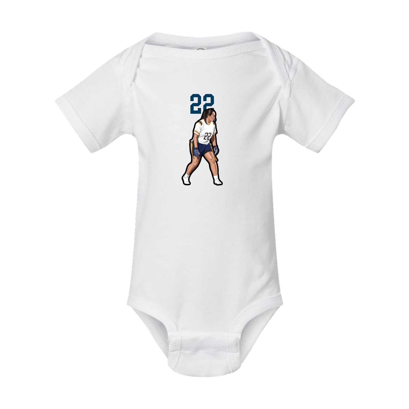 Baby Onesie — Number Top in White