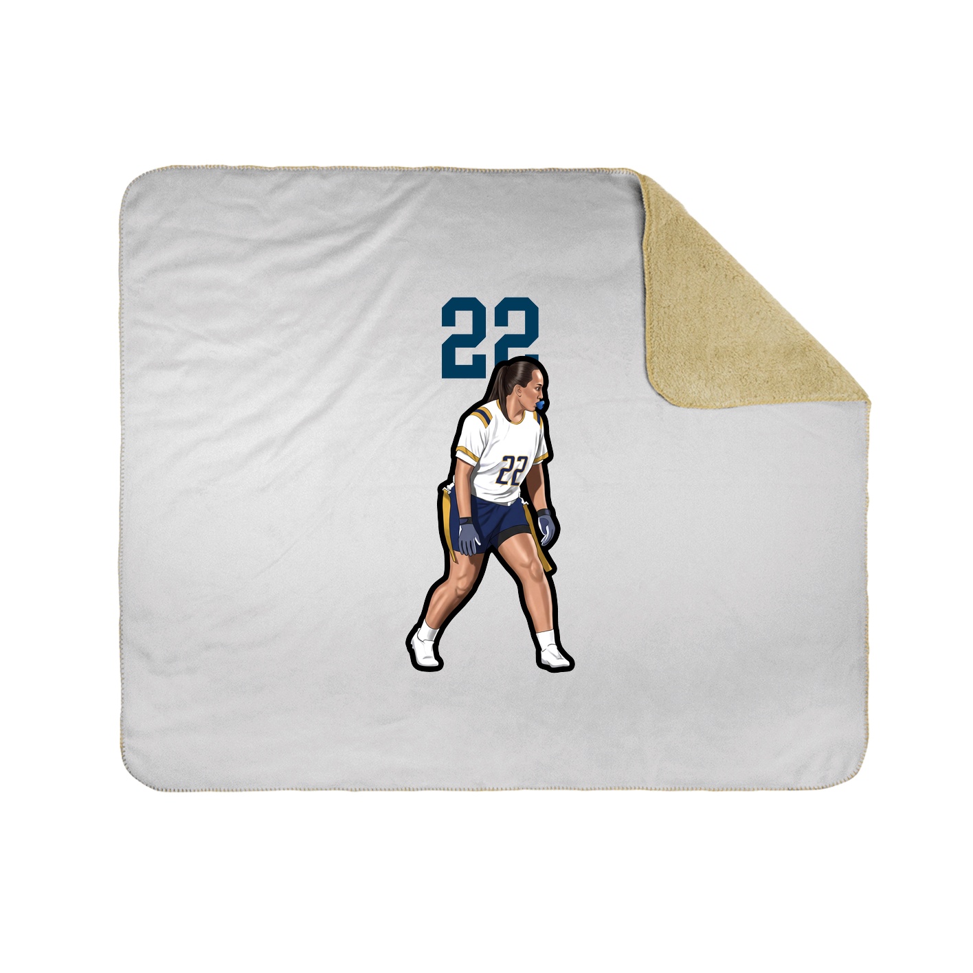 Throw Blanket — Number Top in White
