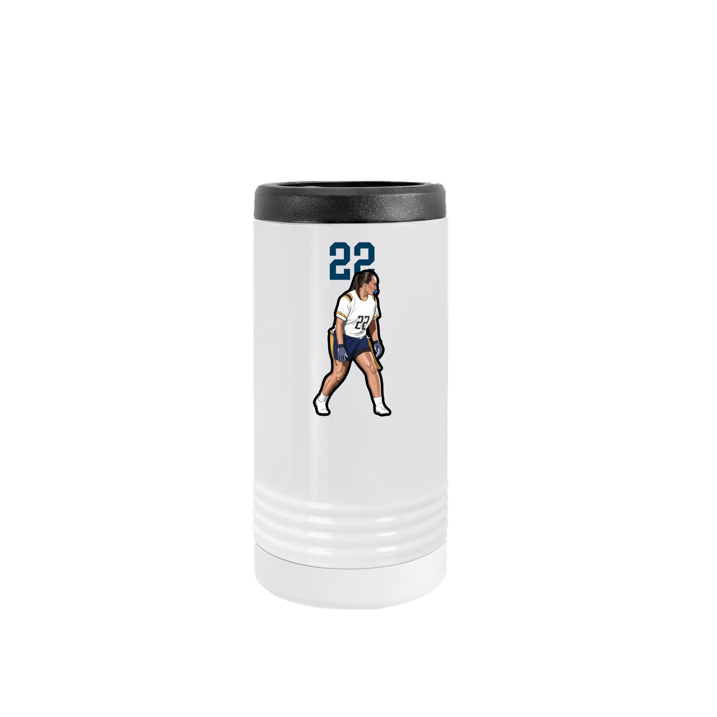 Slim Beverage Holder — Number Top in White
