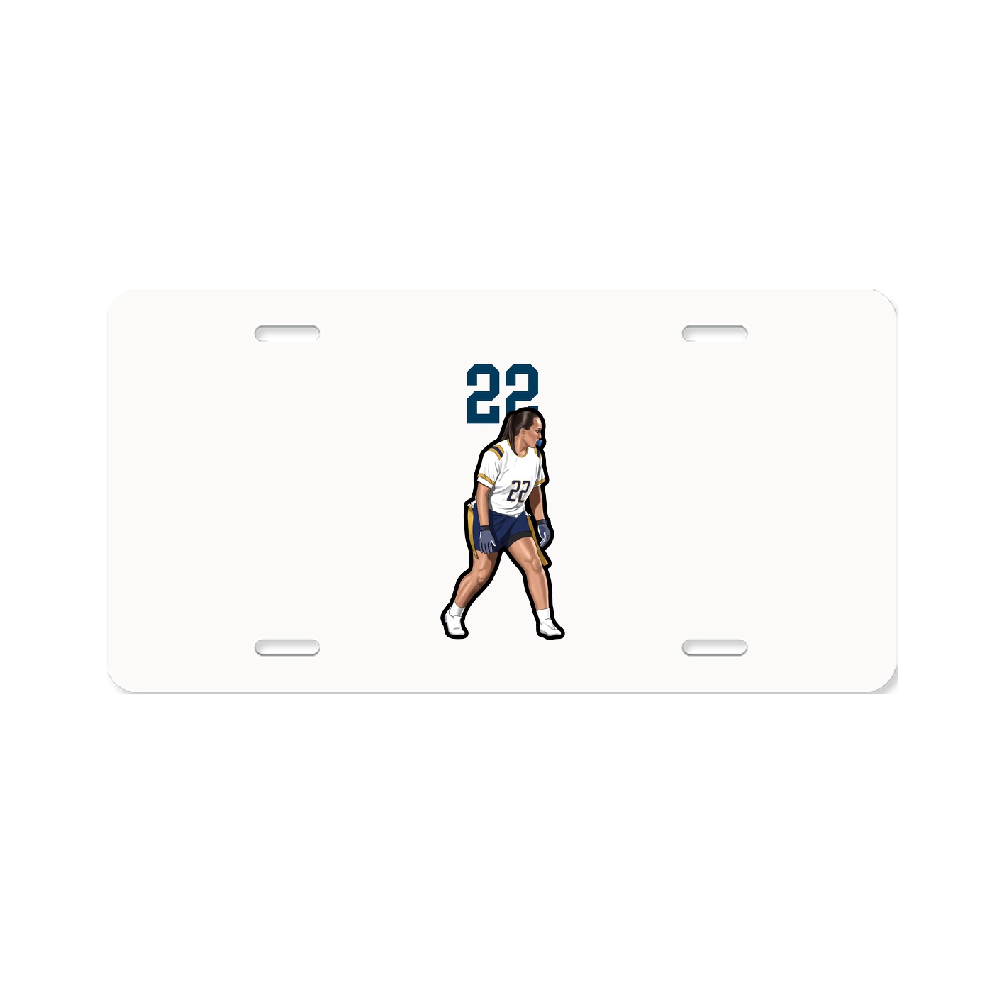 License Plate — Number Top in Classic