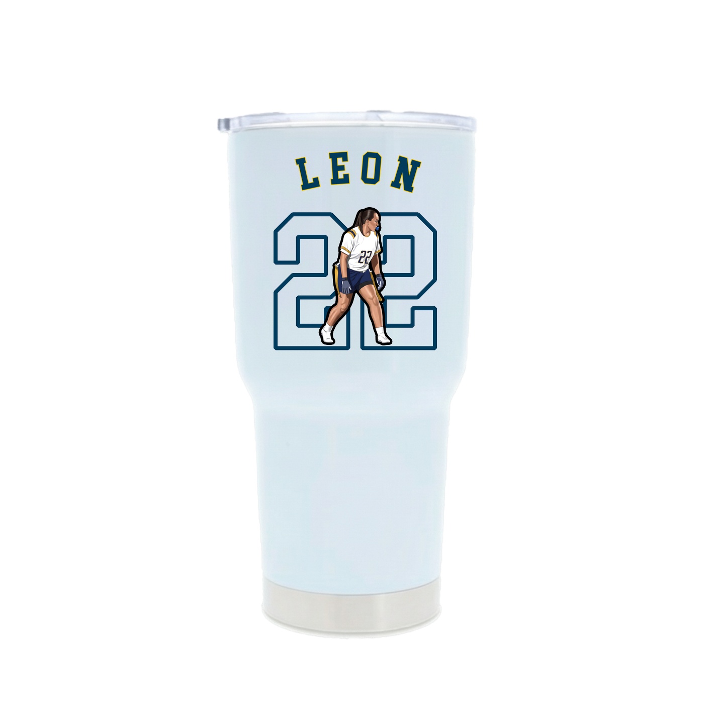 30oz Stainless Steel Tumbler — Shirsey Arch in White