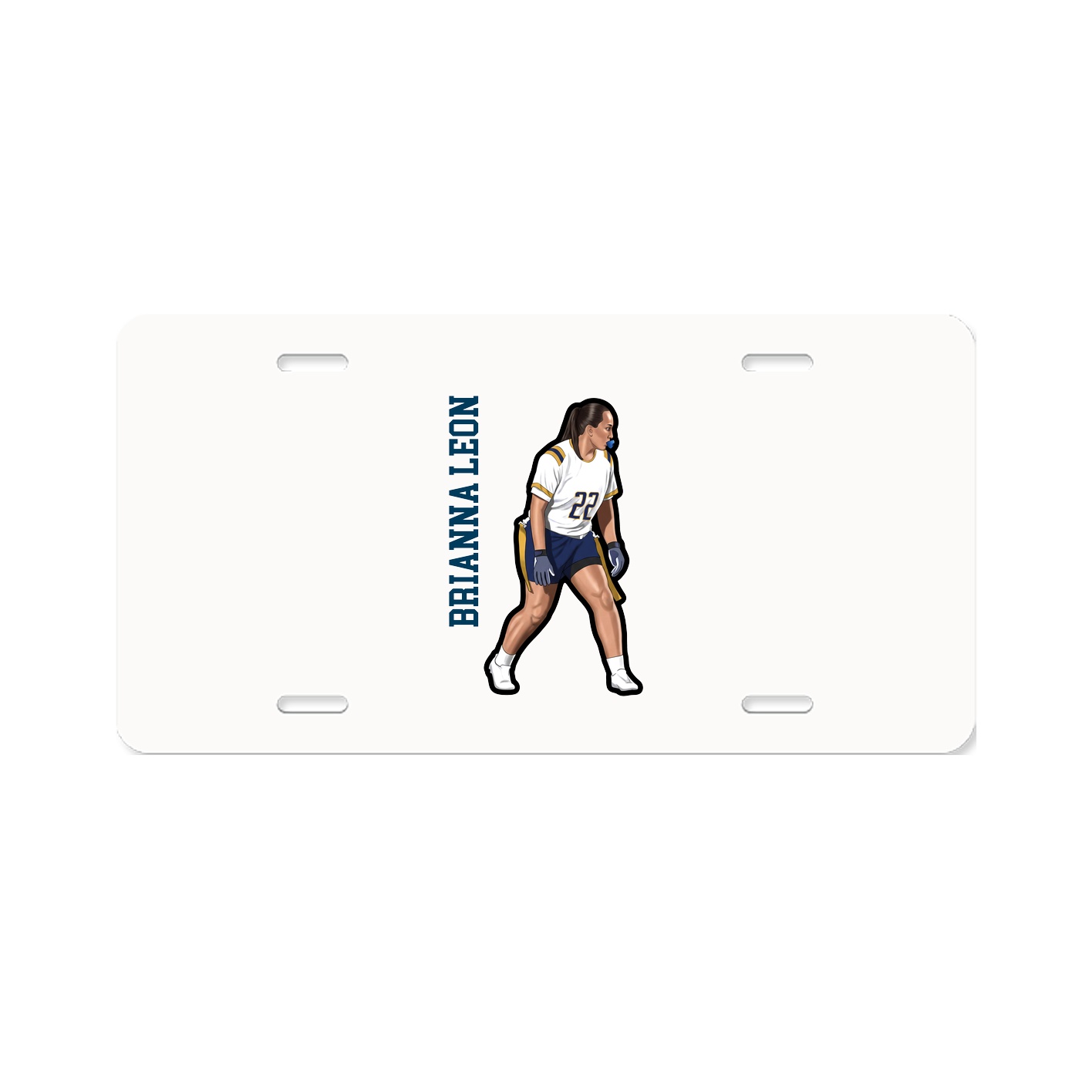 License Plate — Name Vertical in Classic