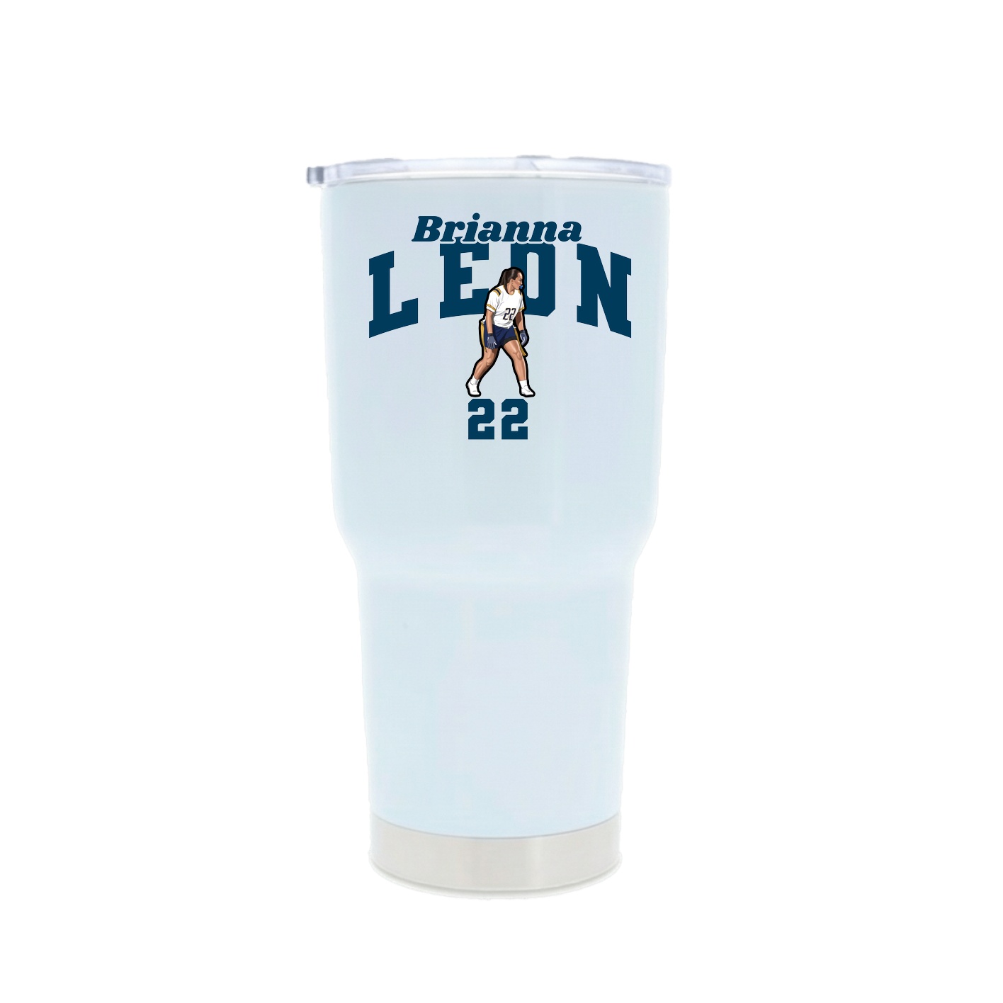 30oz Stainless Steel Tumbler — Signature Arch in White