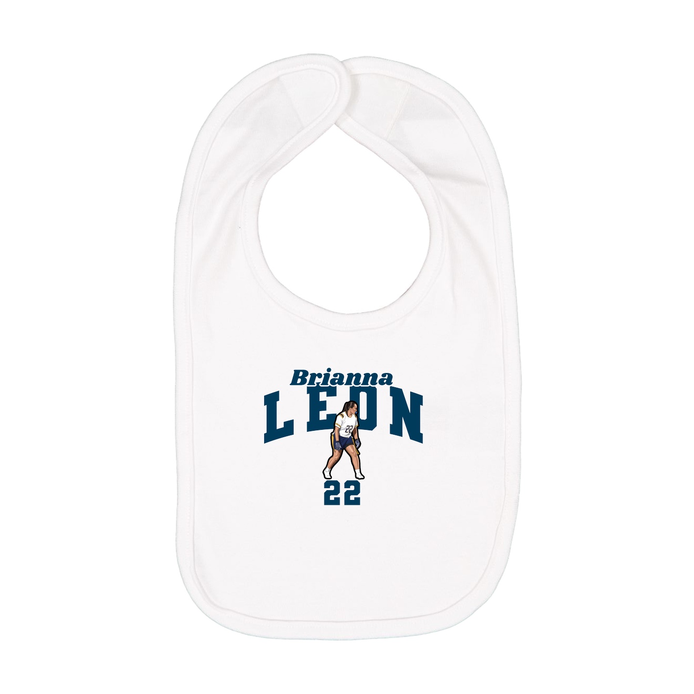 Infant Bib — Signature Arch in White