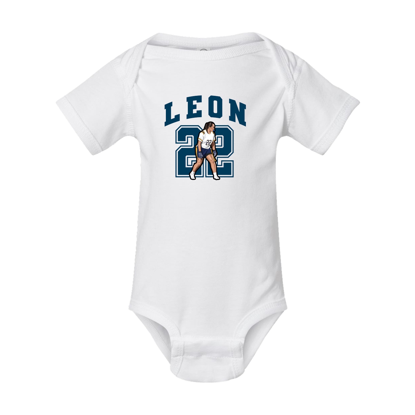 Baby Onesie — Number in White