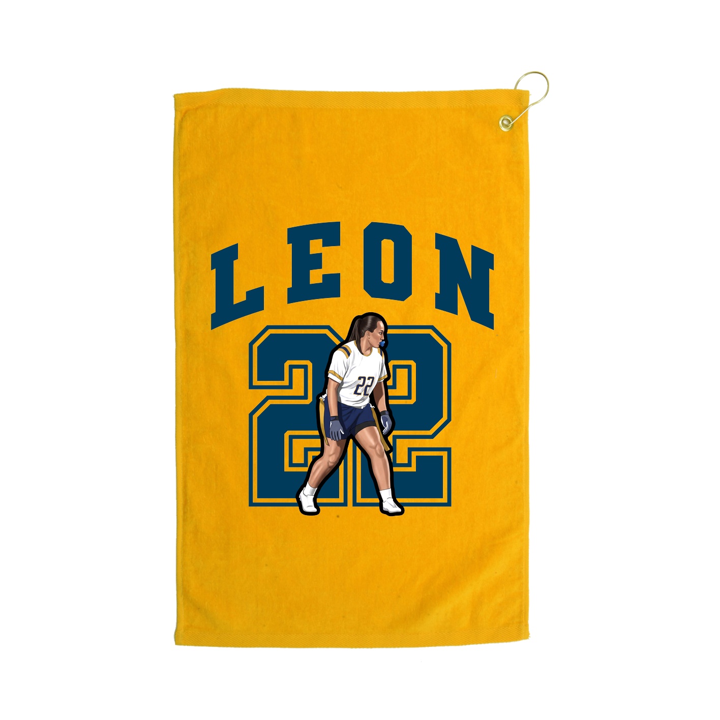 Golf Towel — Number in Gold