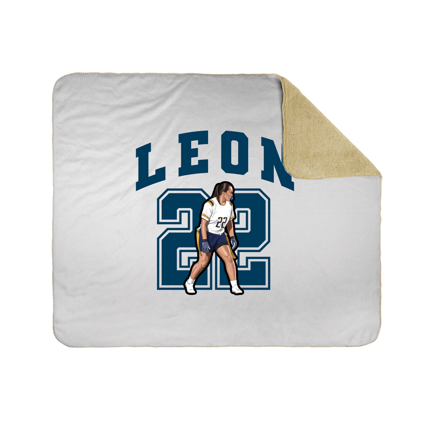 Throw Blanket — Number in White
