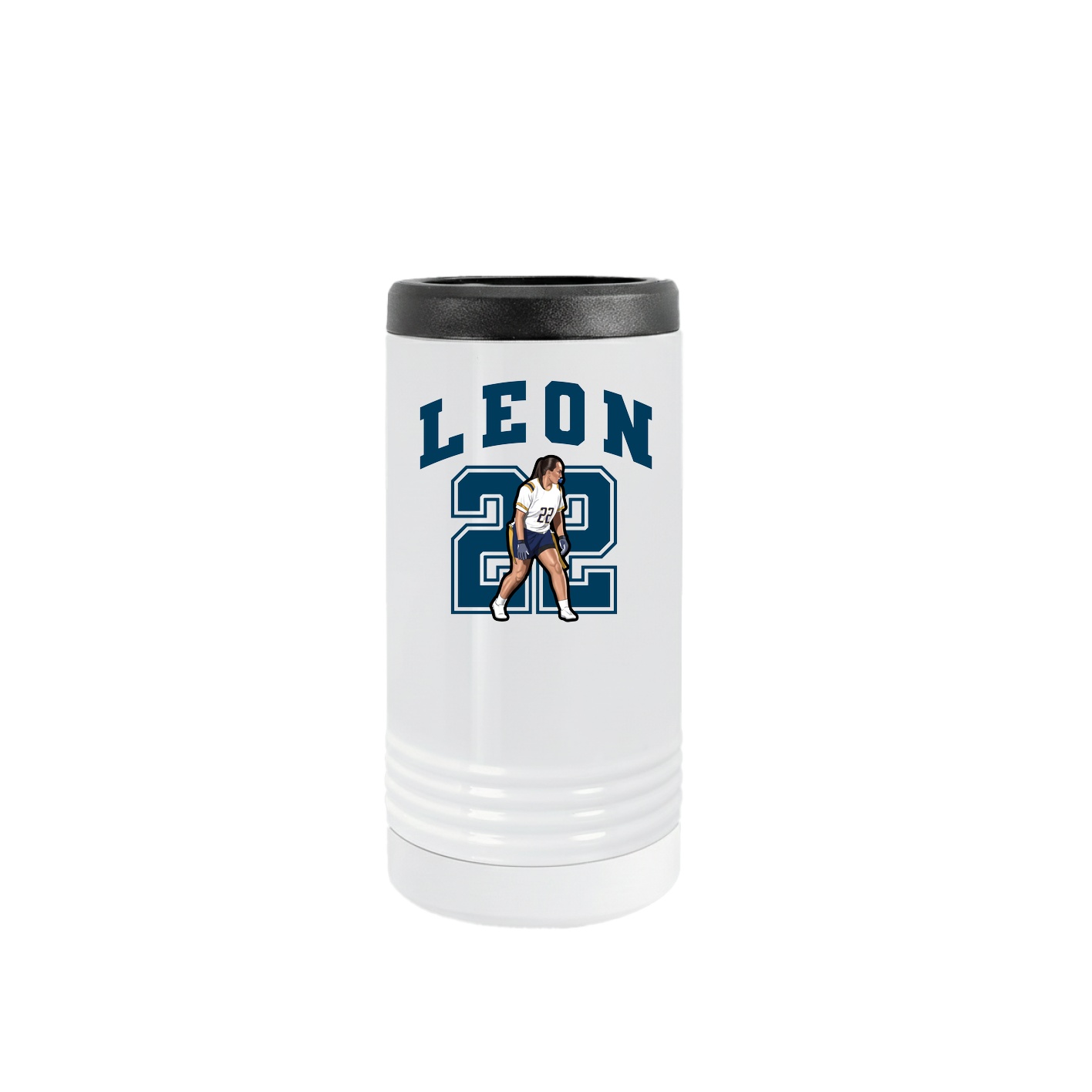 Slim Beverage Holder — Number in White