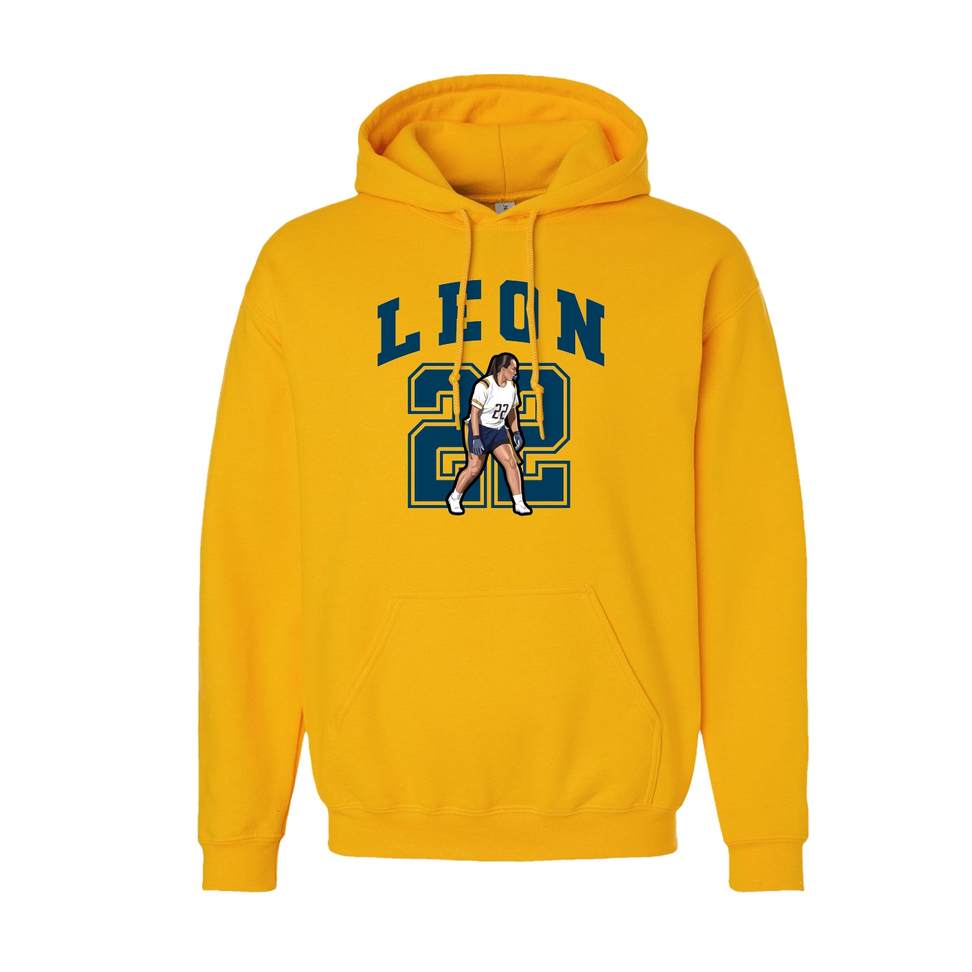 Hoodie — Number in Gold