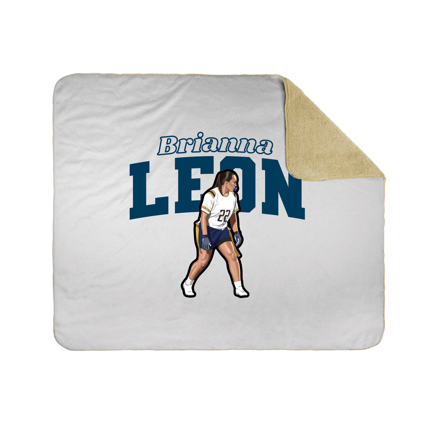 Throw Blanket — Name Arch in White