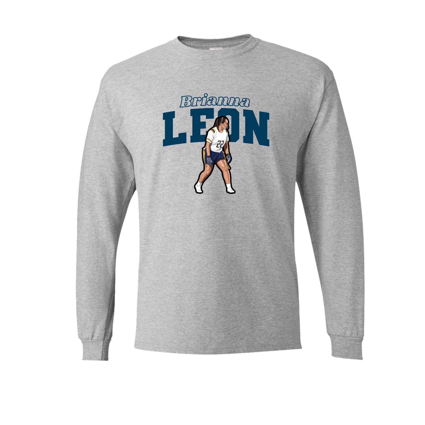Long Sleeve Tee — Name Arch in Grey