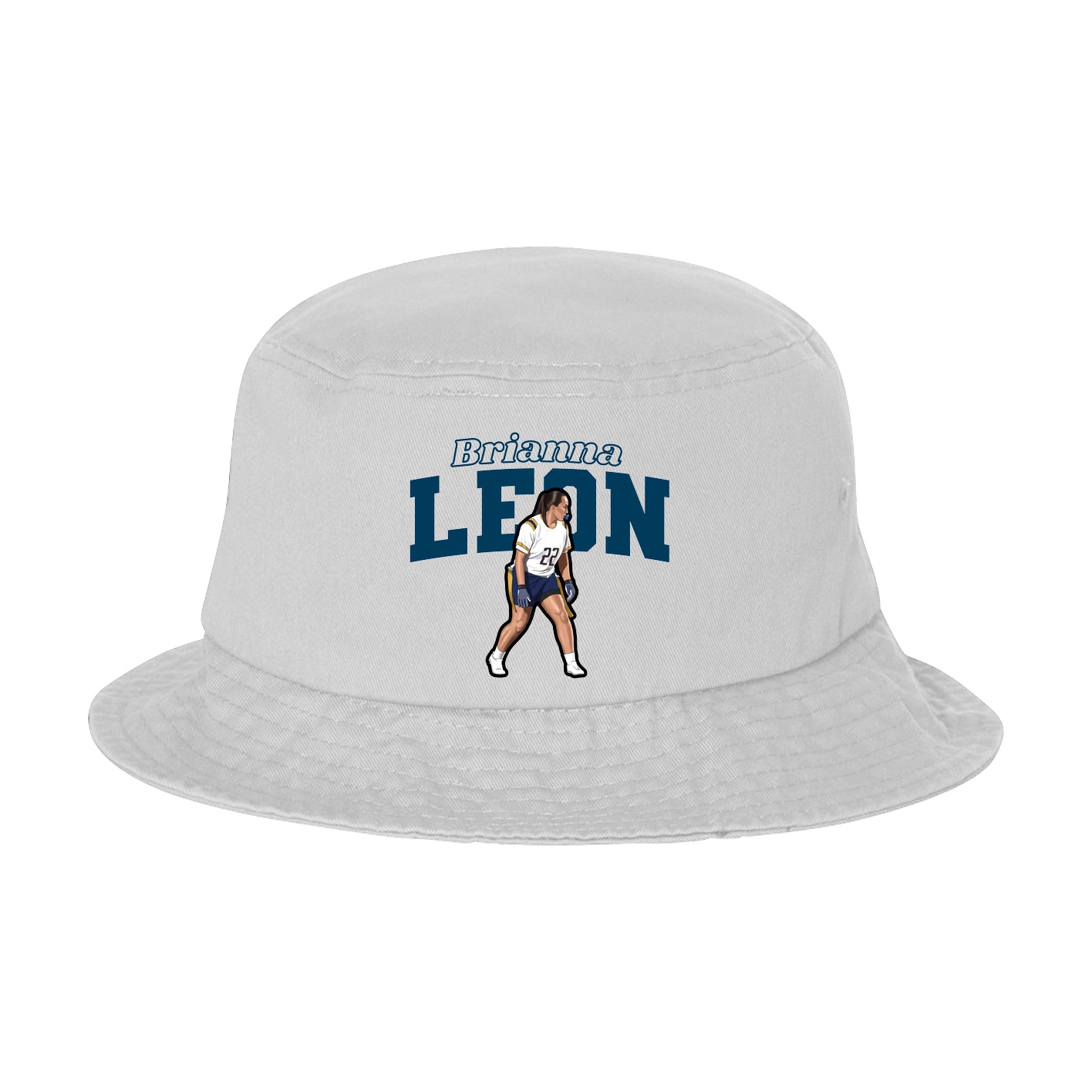 Bucket Cap — Name Arch in White