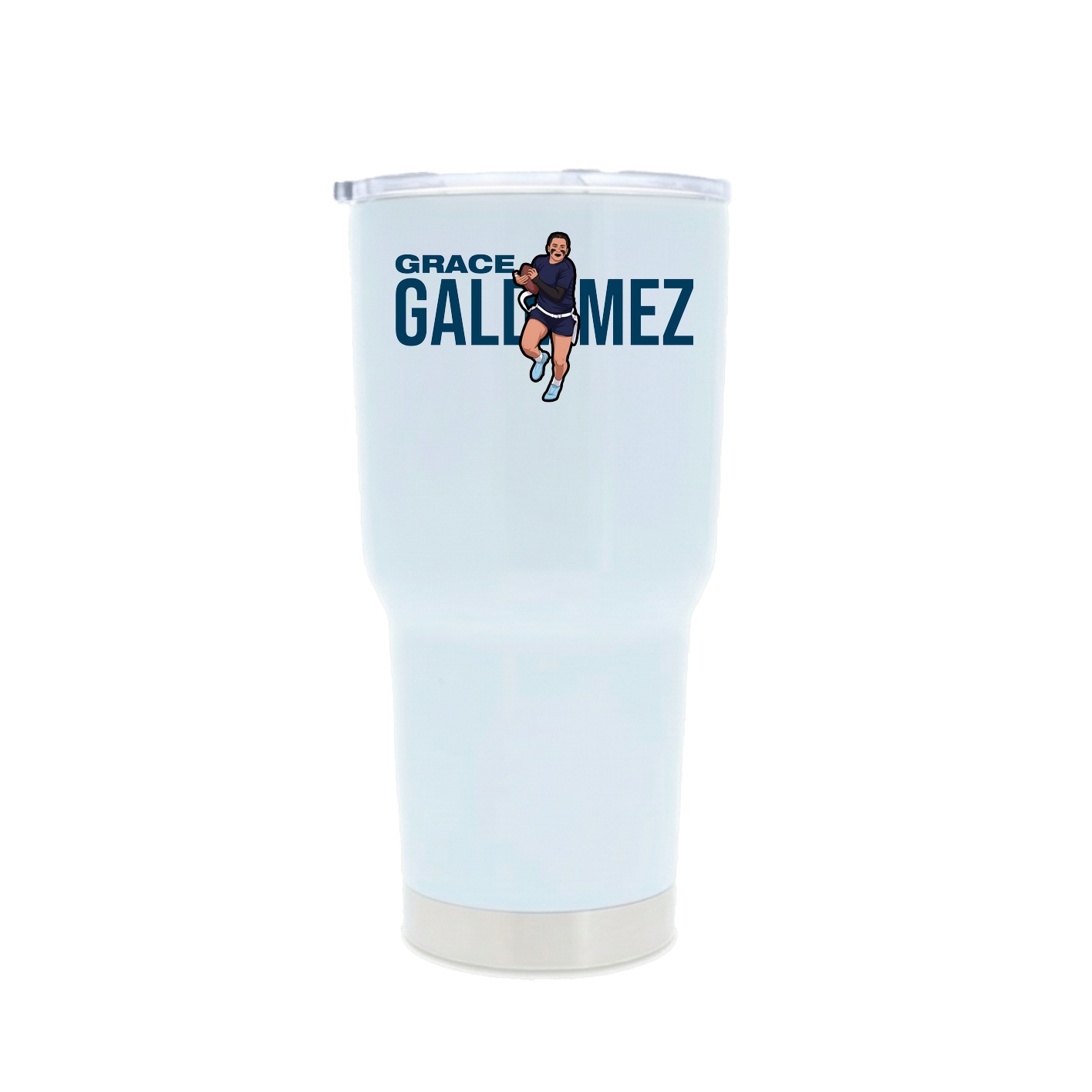 30oz Stainless Steel Tumbler — Player Name in White