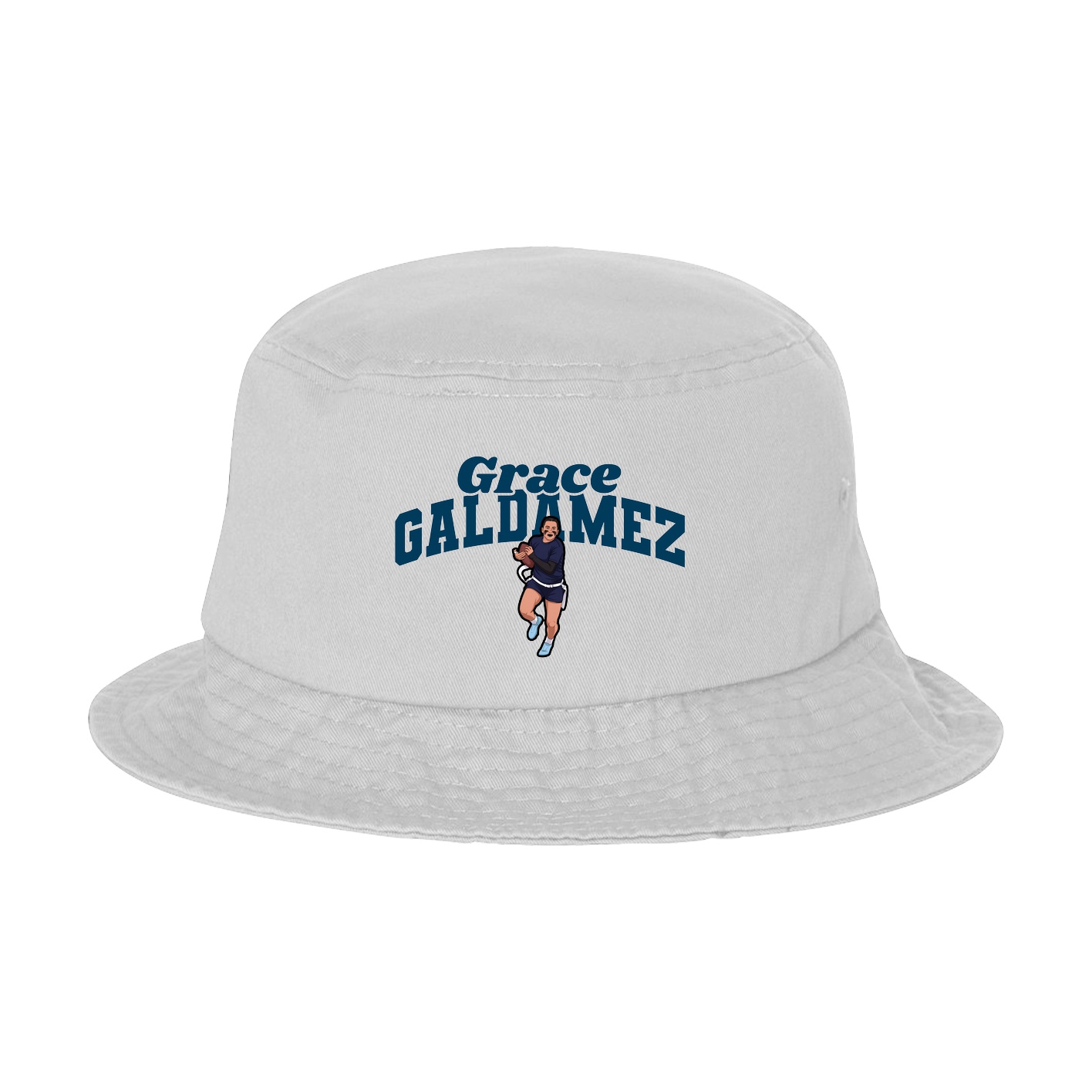 Bucket Cap — Signature Arch in White