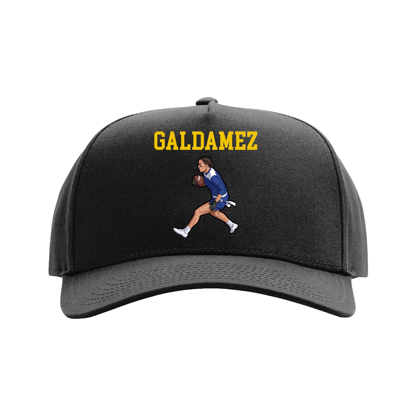 Full Fabric Five-Panel Champ Cap — Shirsey in Black