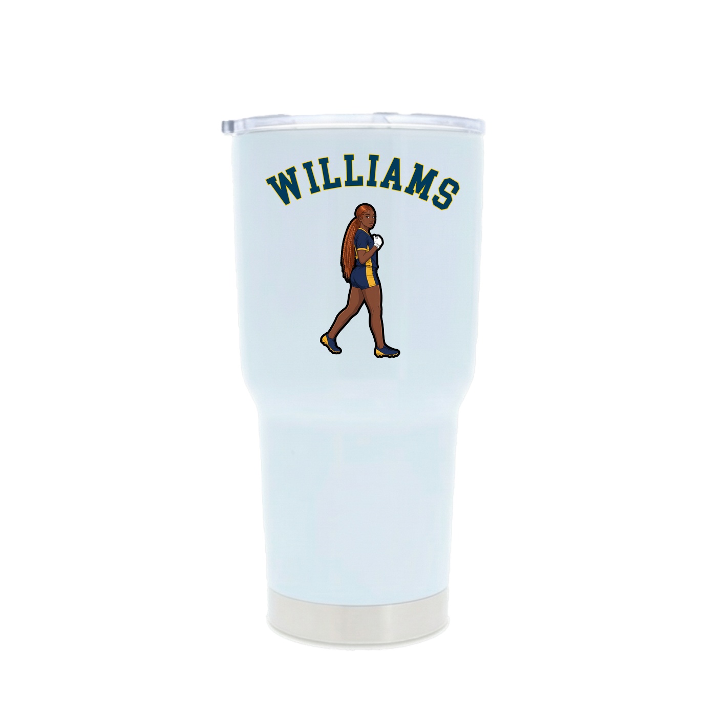 30oz Stainless Steel Tumbler — Shirsey Arch in White