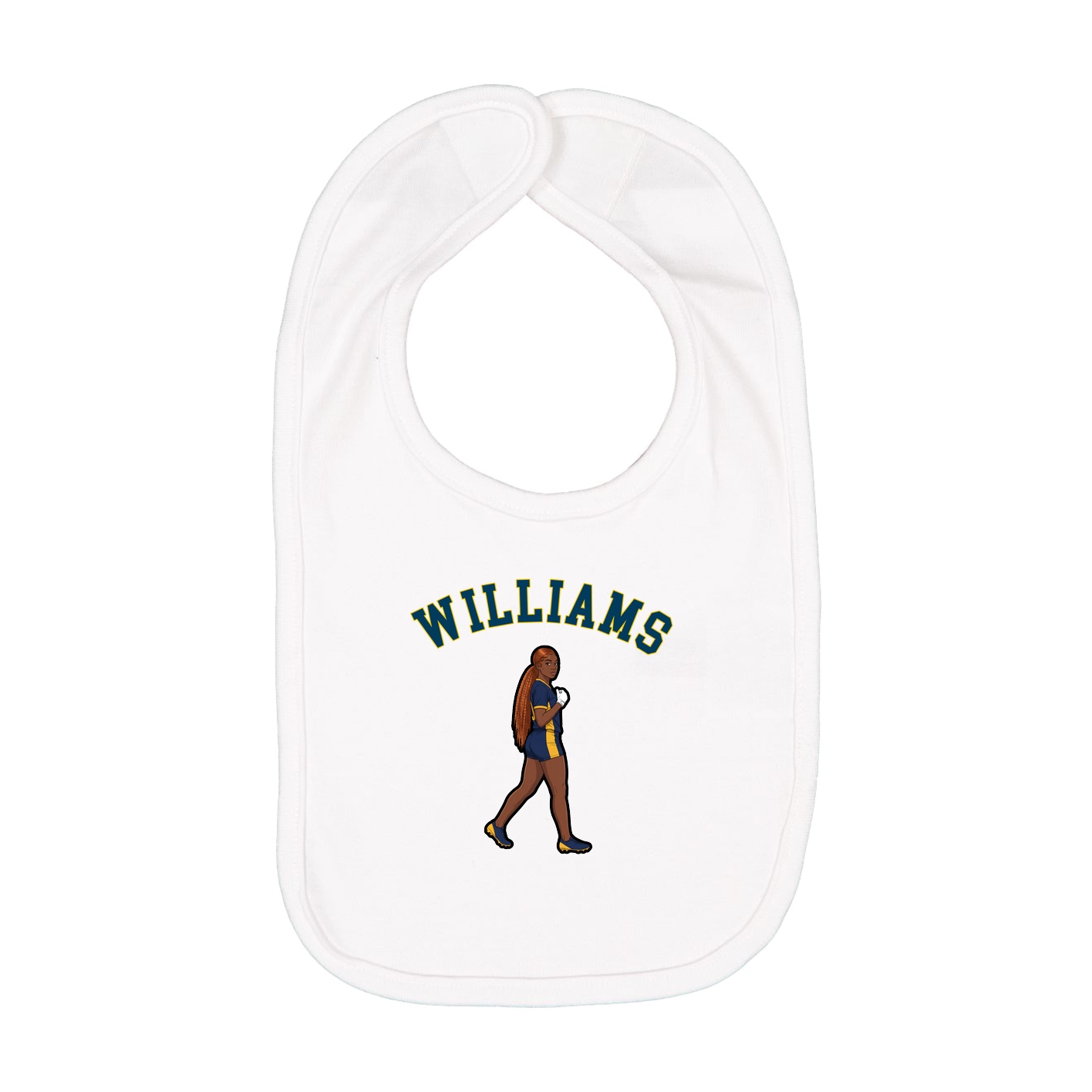 Infant Bib — Shirsey Arch in White