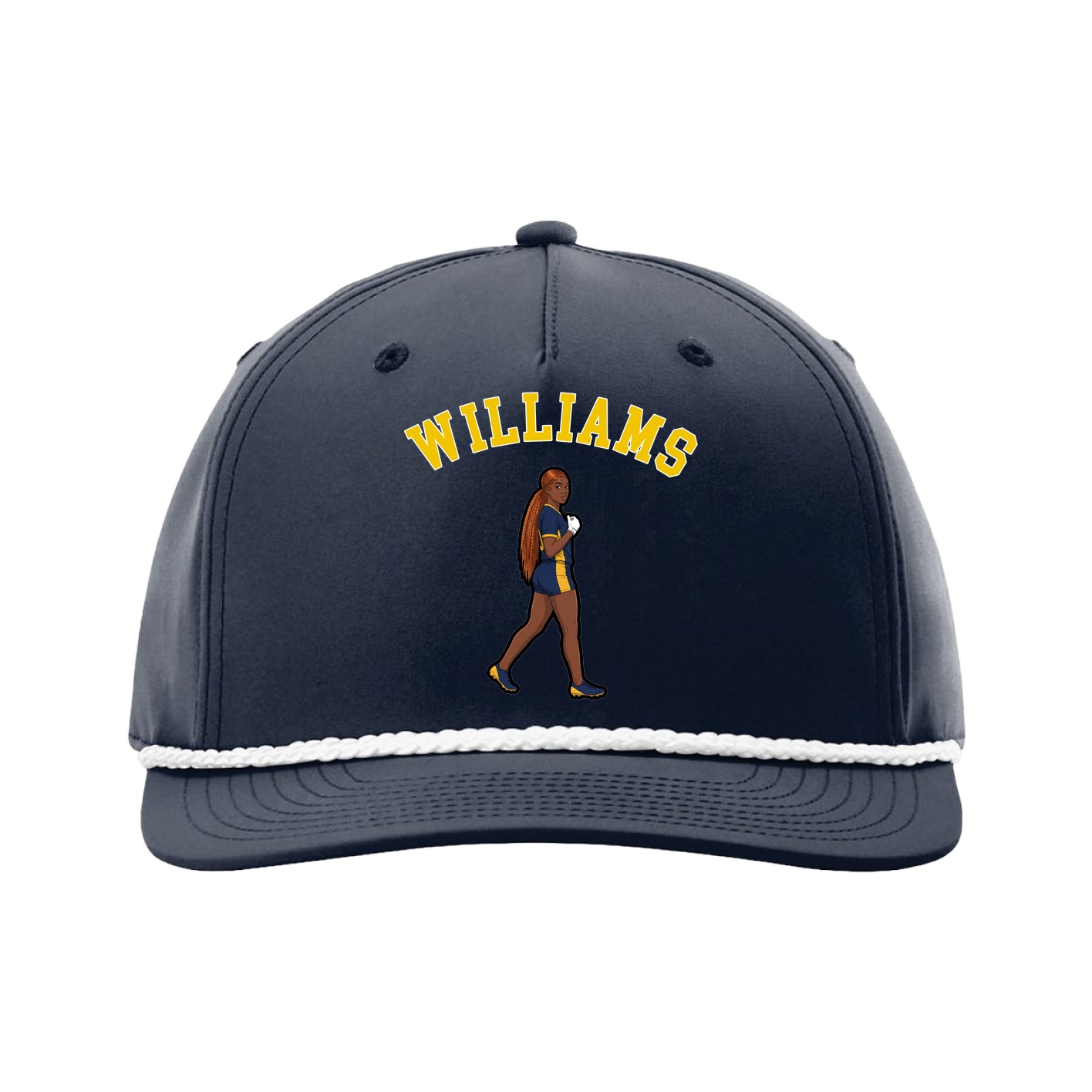 Five-Panel Classic Rope Cap — Shirsey Arch in Navy