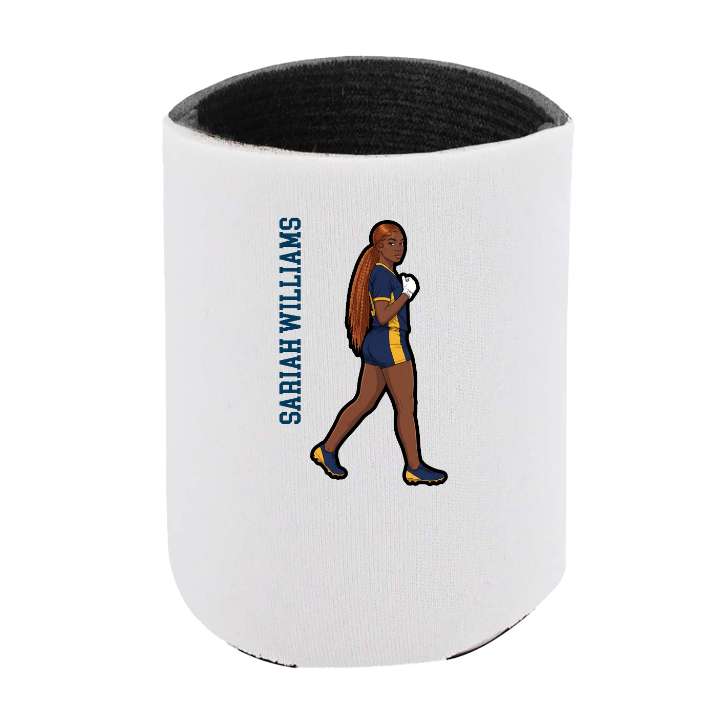 Can Holder — Name Vertical in White