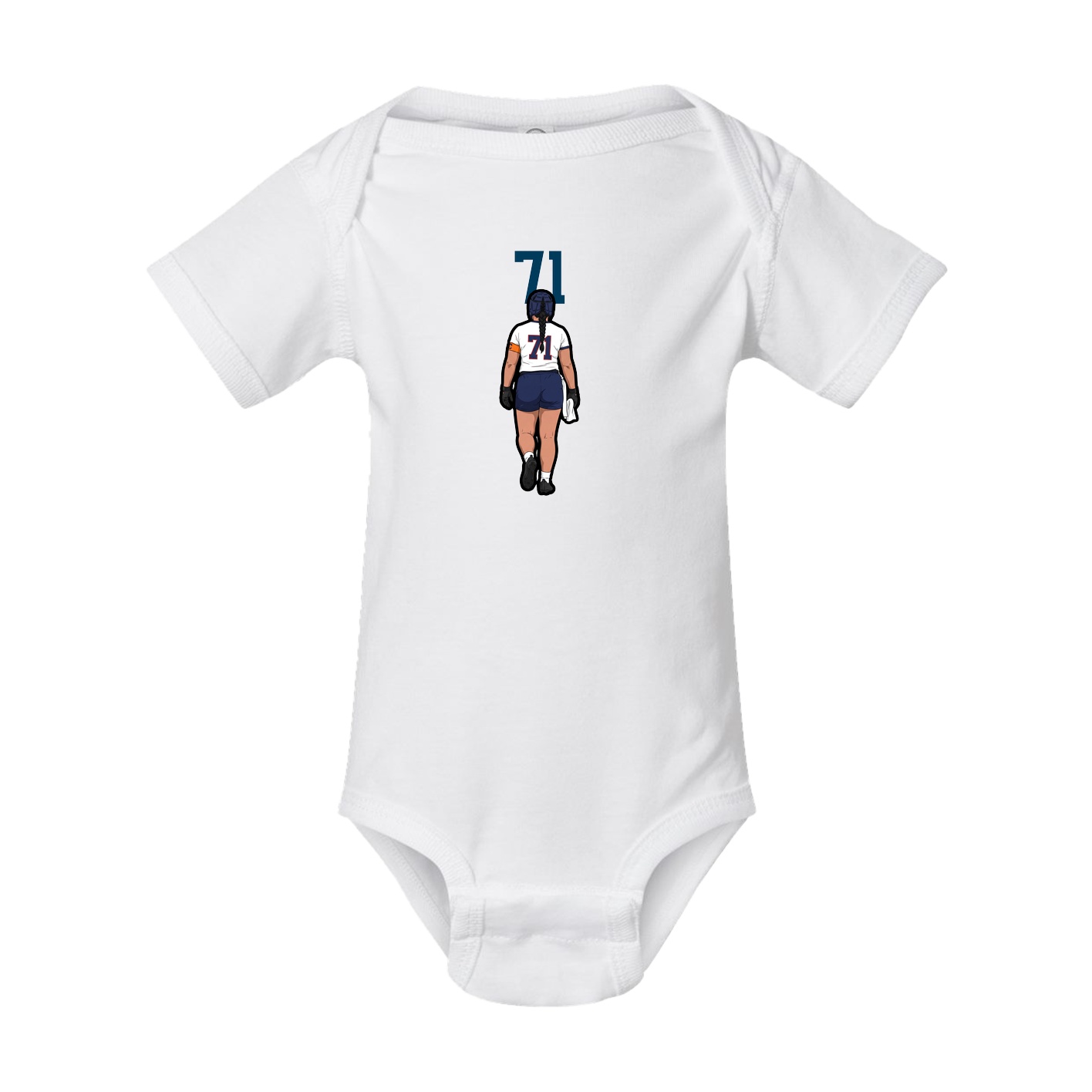 Baby Onesie — Number Top in White