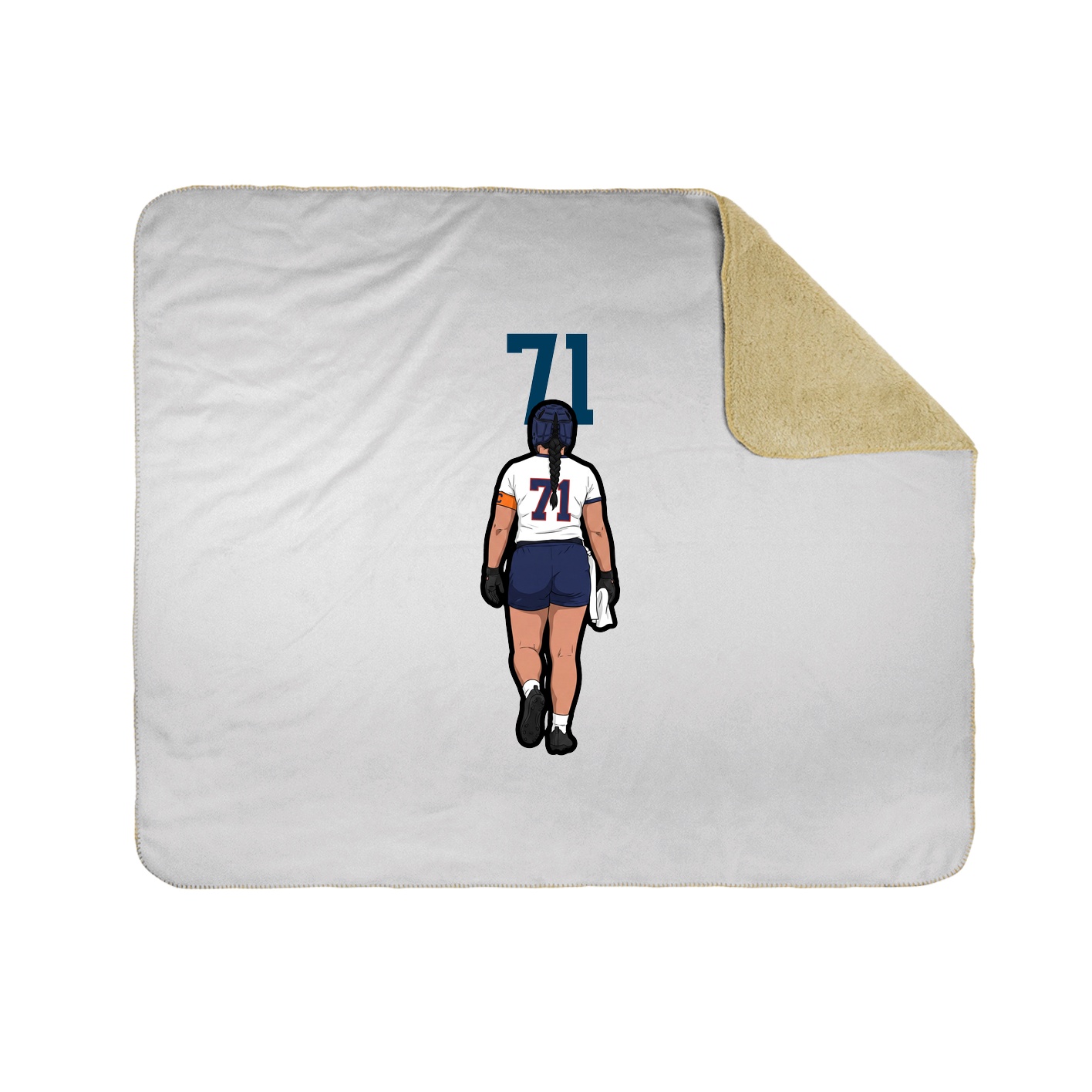 Throw Blanket — Number Top in White