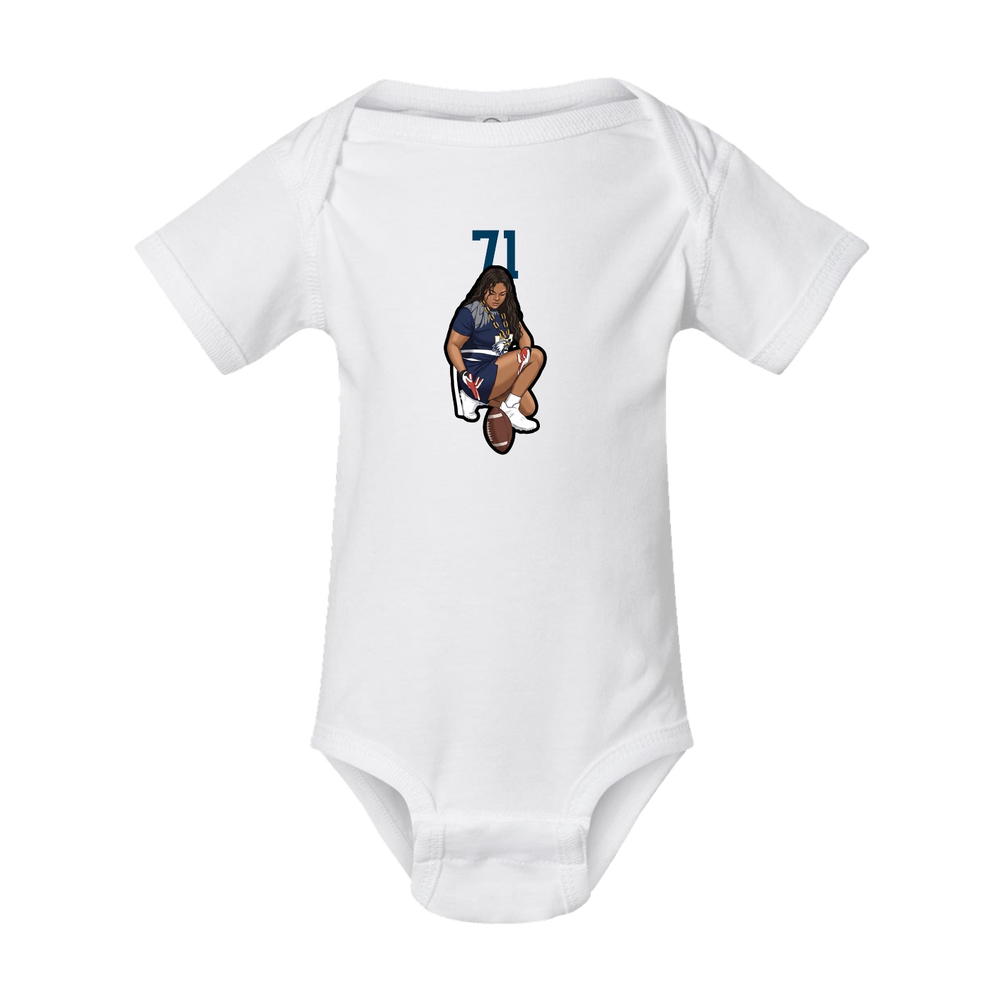 Baby Onesie — Number Top in White