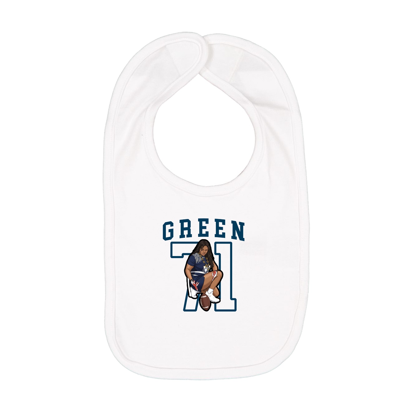 Infant Bib — Shirsey in White