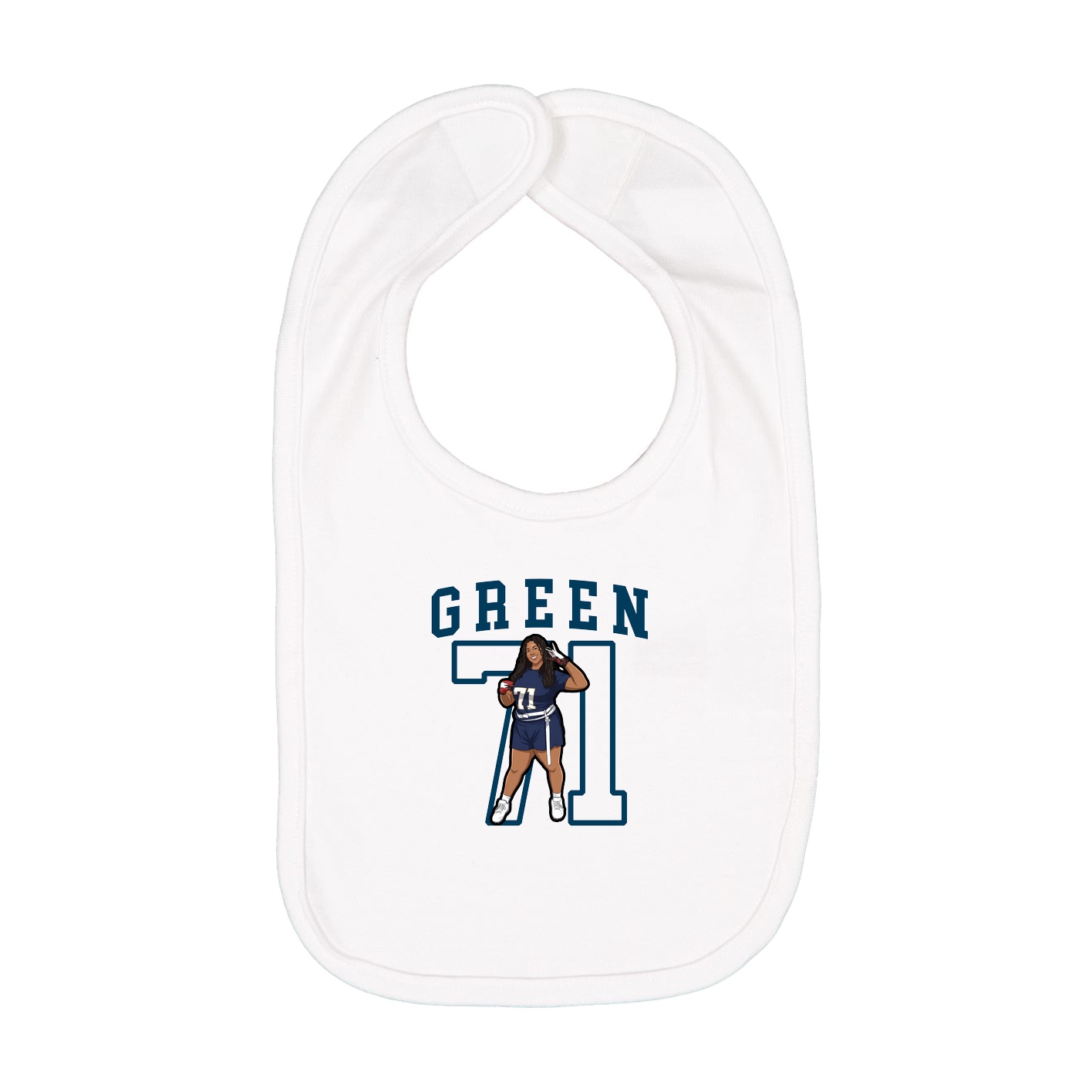 Infant Bib — Shirsey in White