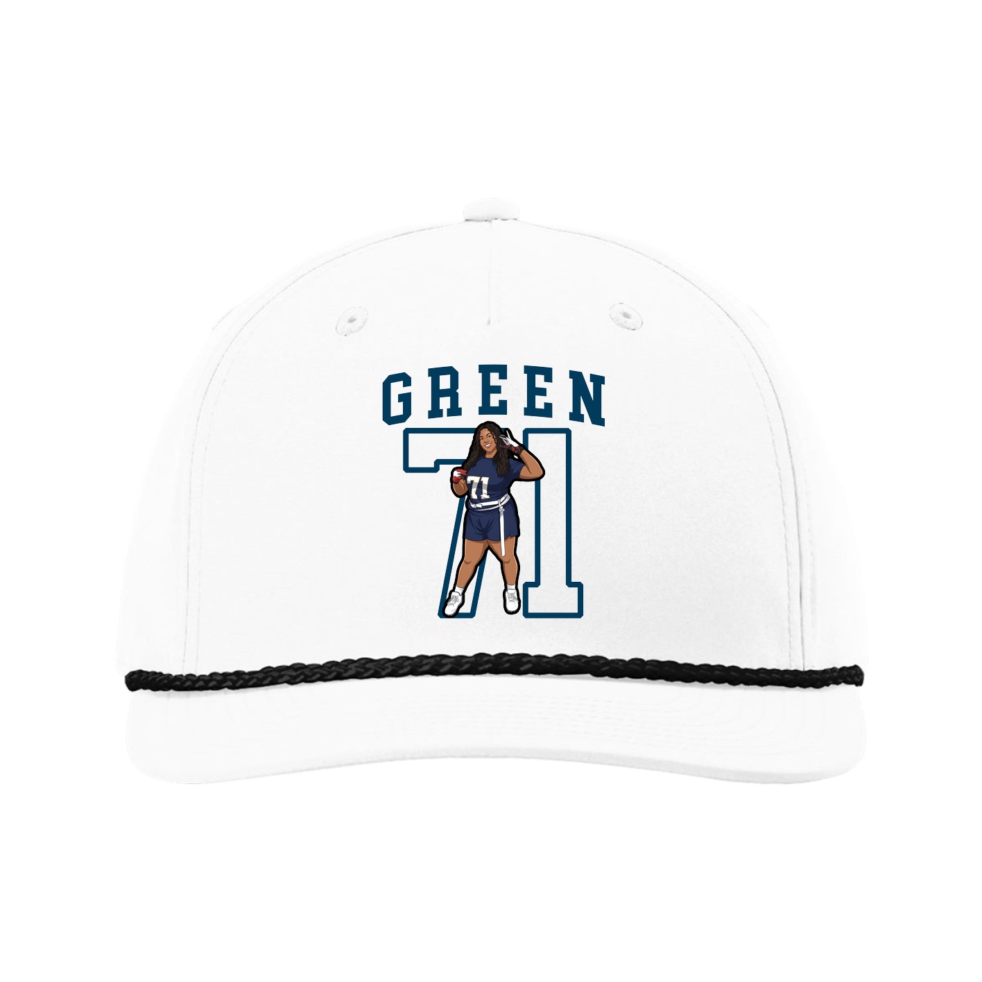 Five-Panel Classic Rope Cap — Shirsey in White
