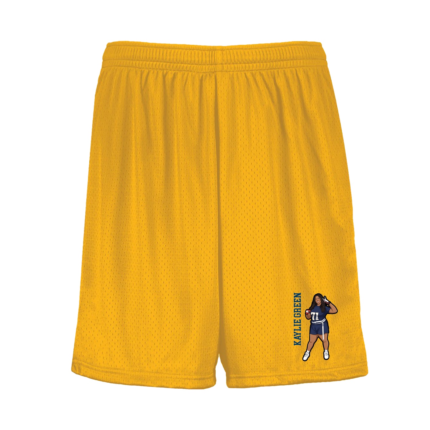 Shorts — Name Vertical in Gold