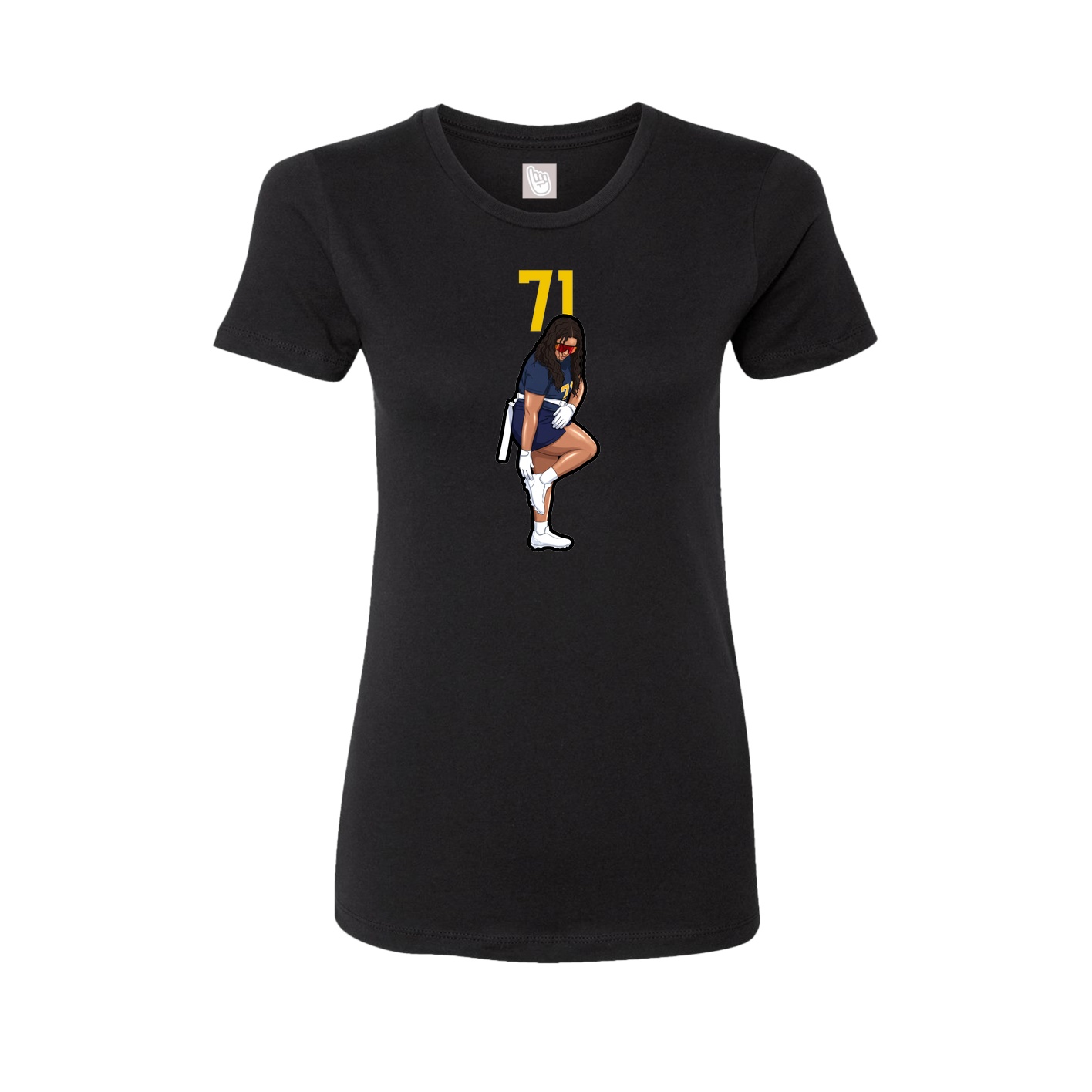 Womens Tee — Number Top in Black