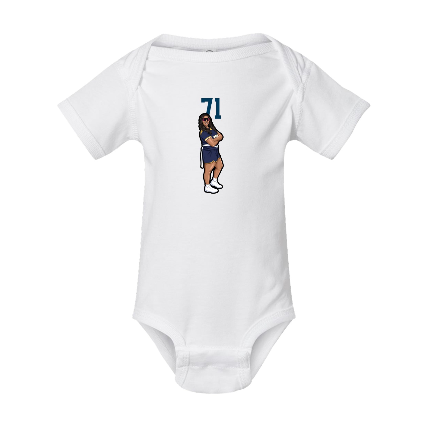 Baby Onesie — Number Top in White