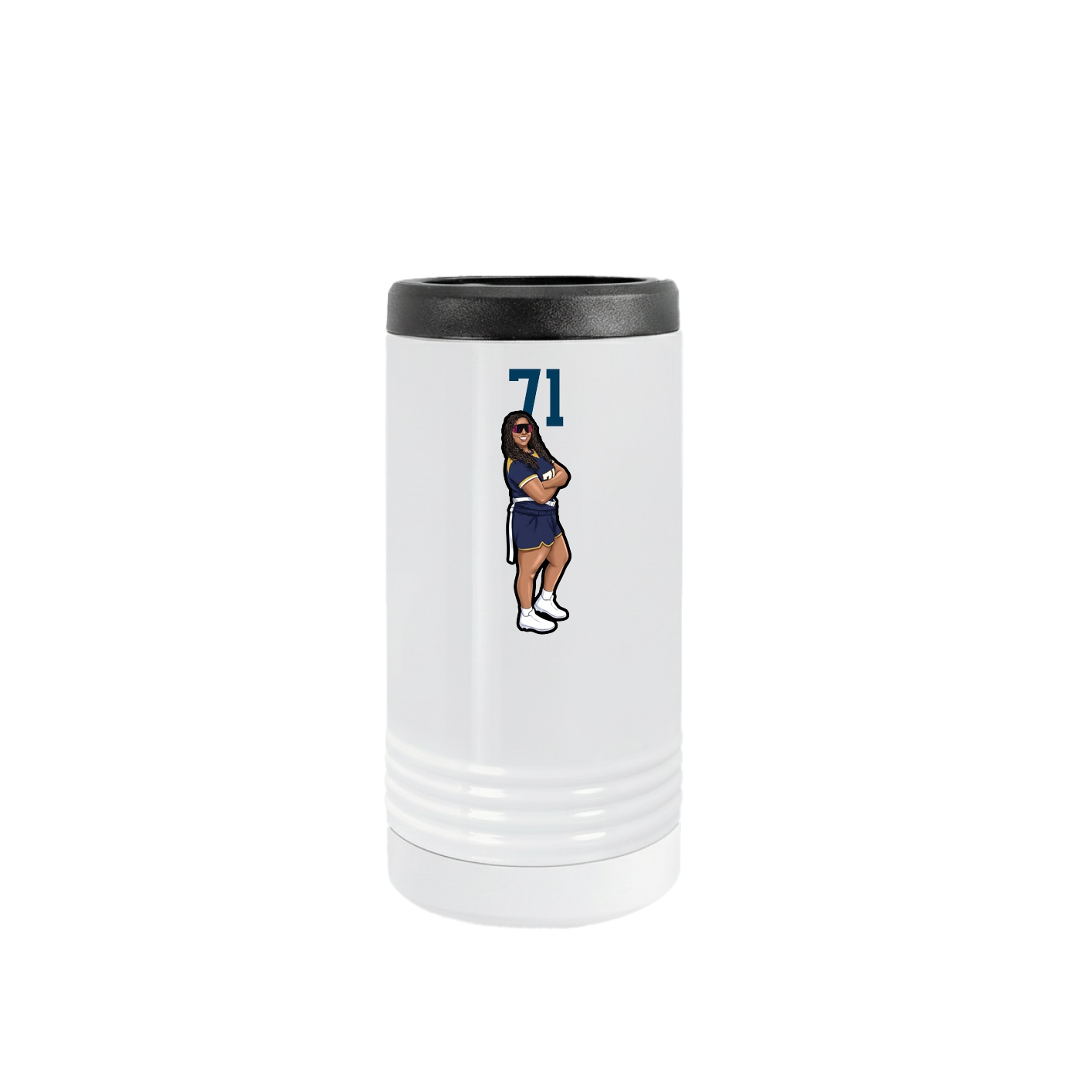 Slim Beverage Holder — Number Top in White