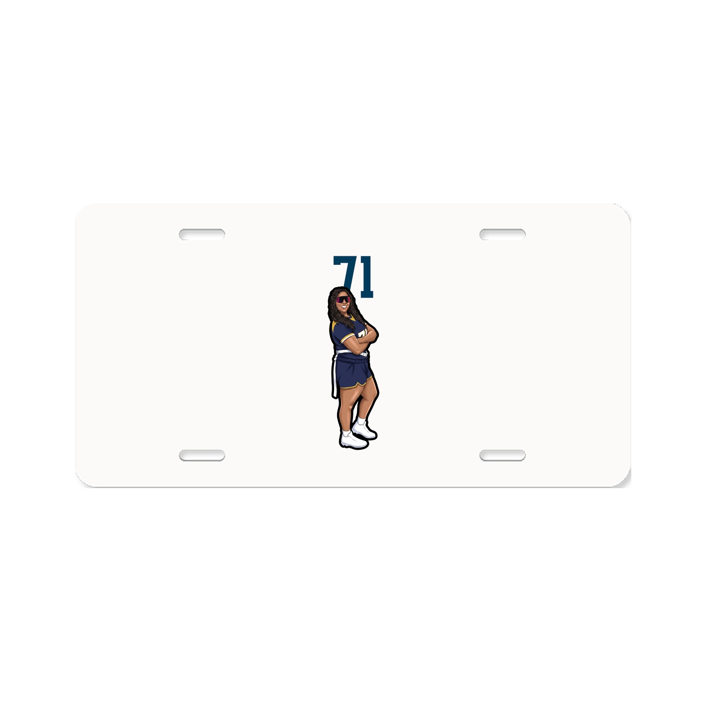 License Plate — Number Top in Classic