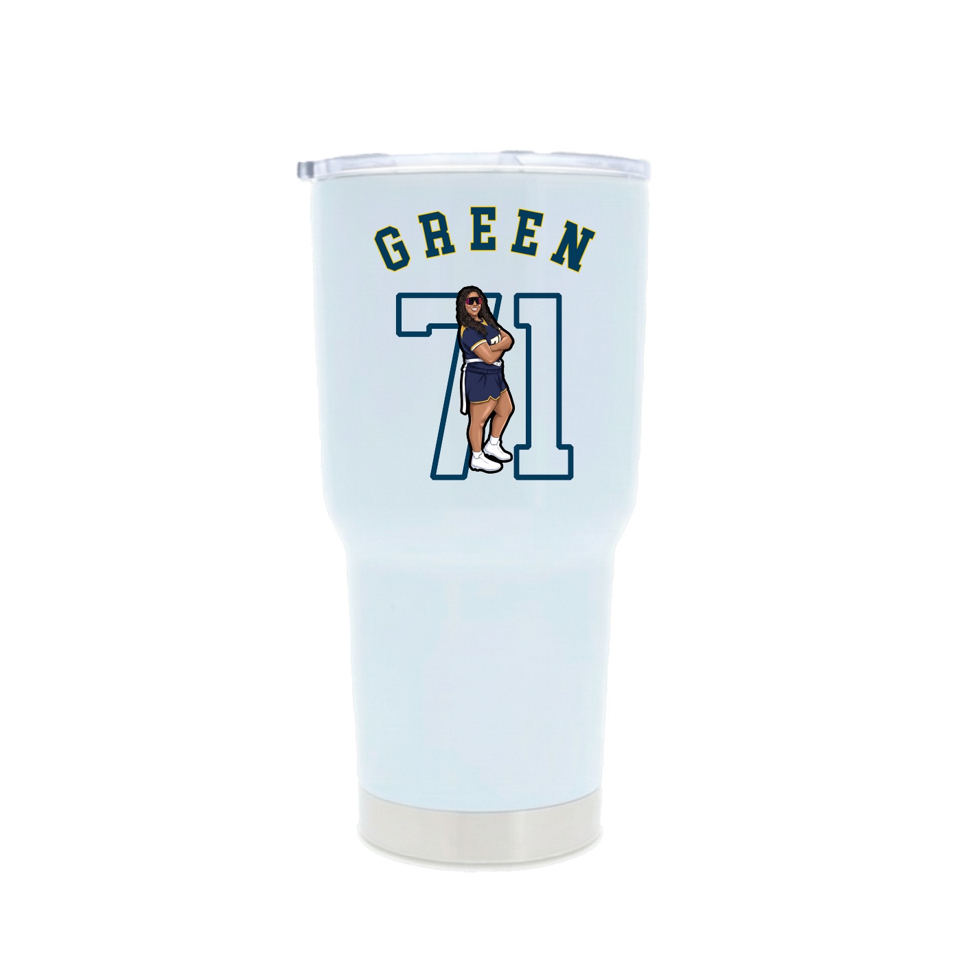 30oz Stainless Steel Tumbler — Shirsey Arch in White